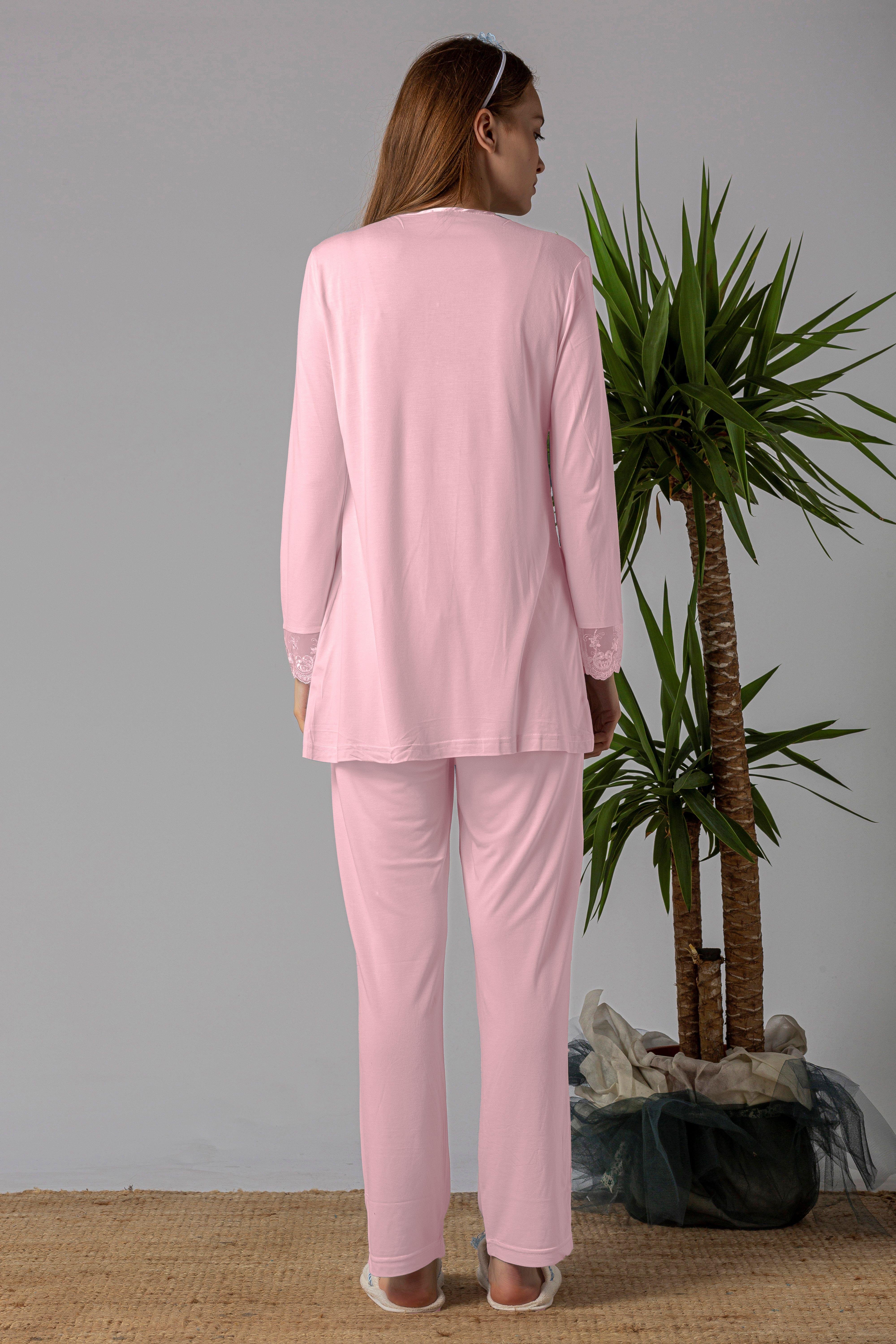 Effortt 22403 Pembe Hamile Lohusa Pijama Takımı