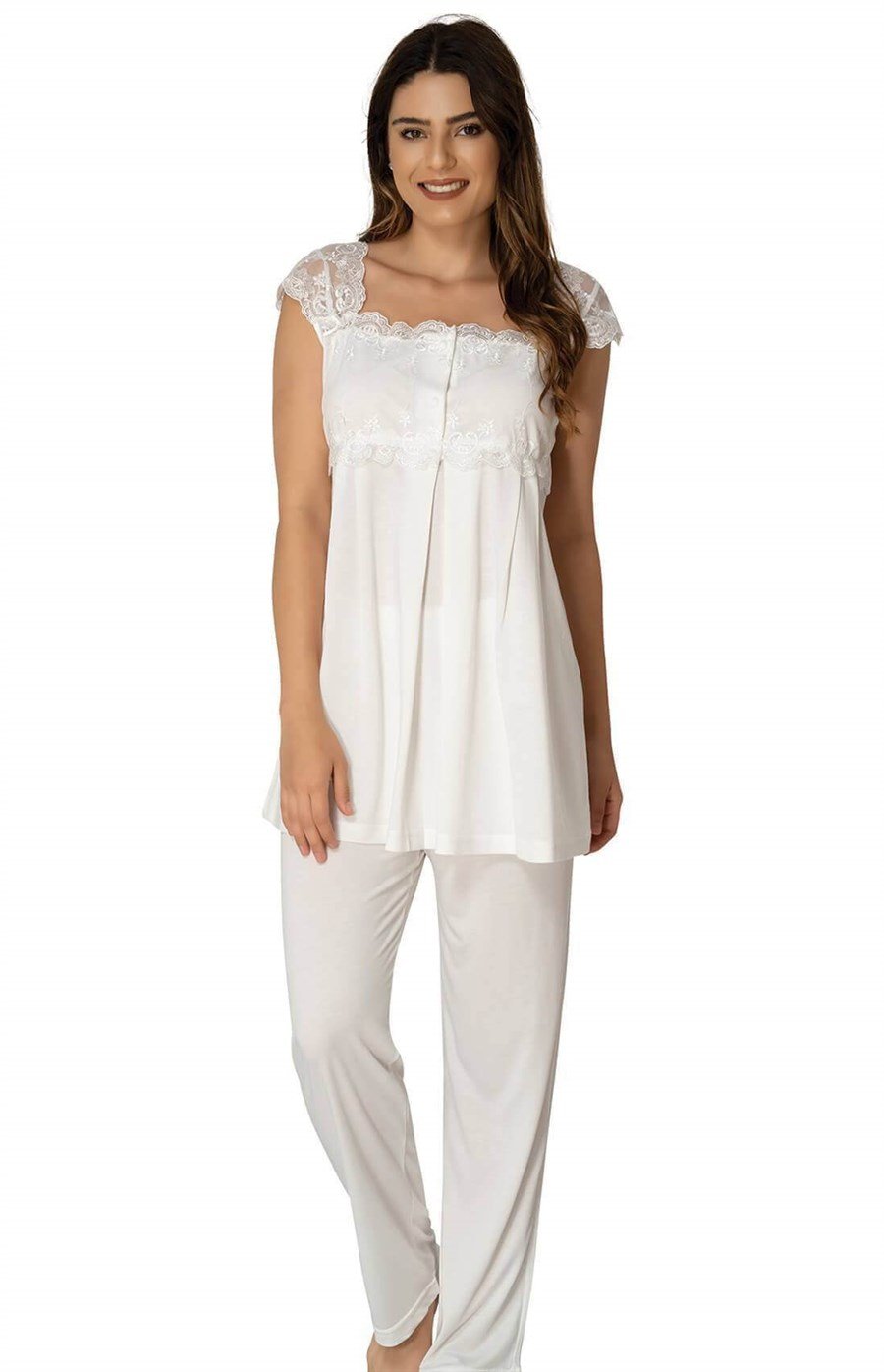 Effortt 2303 Ekru Lohusa Pijama Takımı