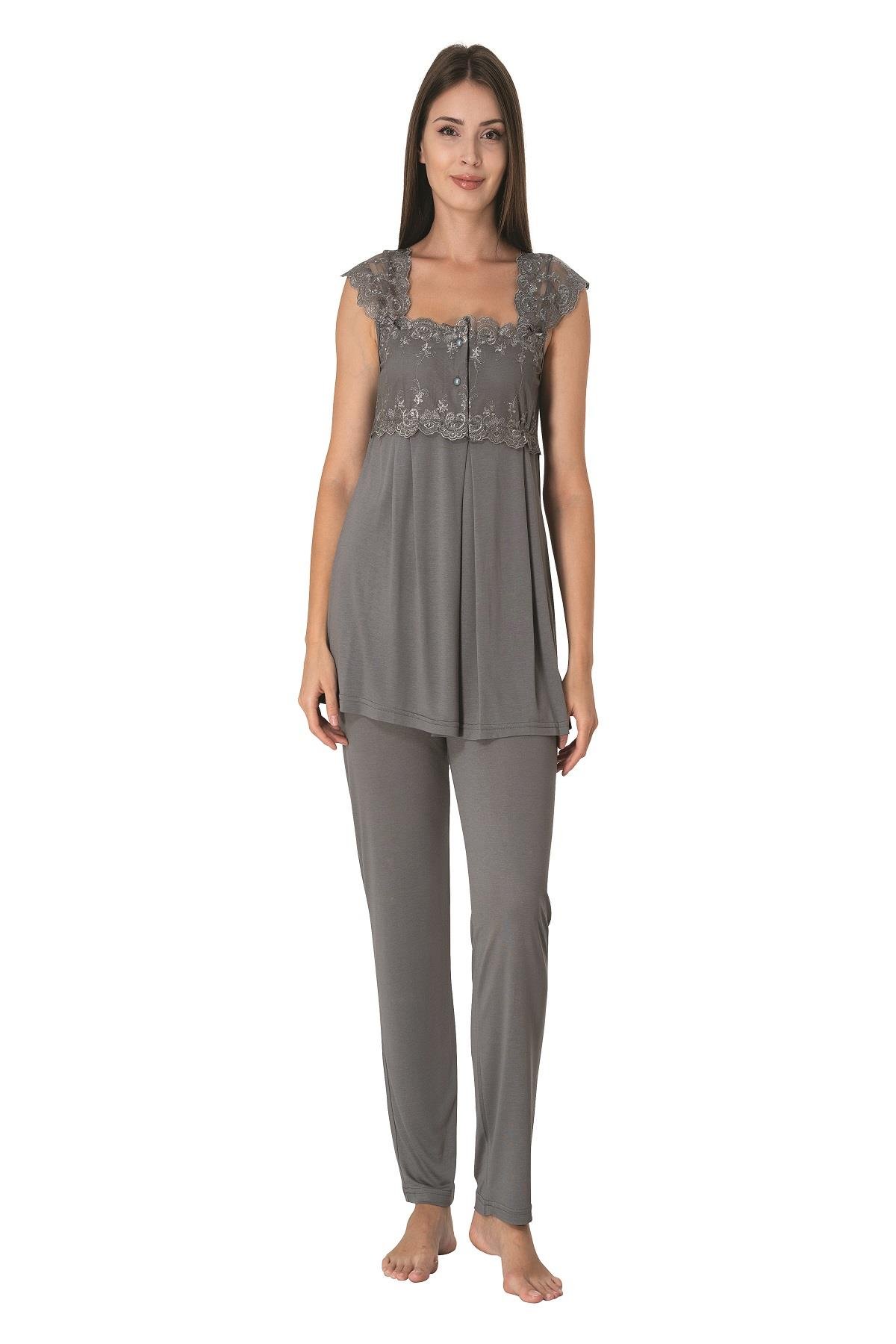 Effortt 2303 Füme Lohusa Pijama Takımı