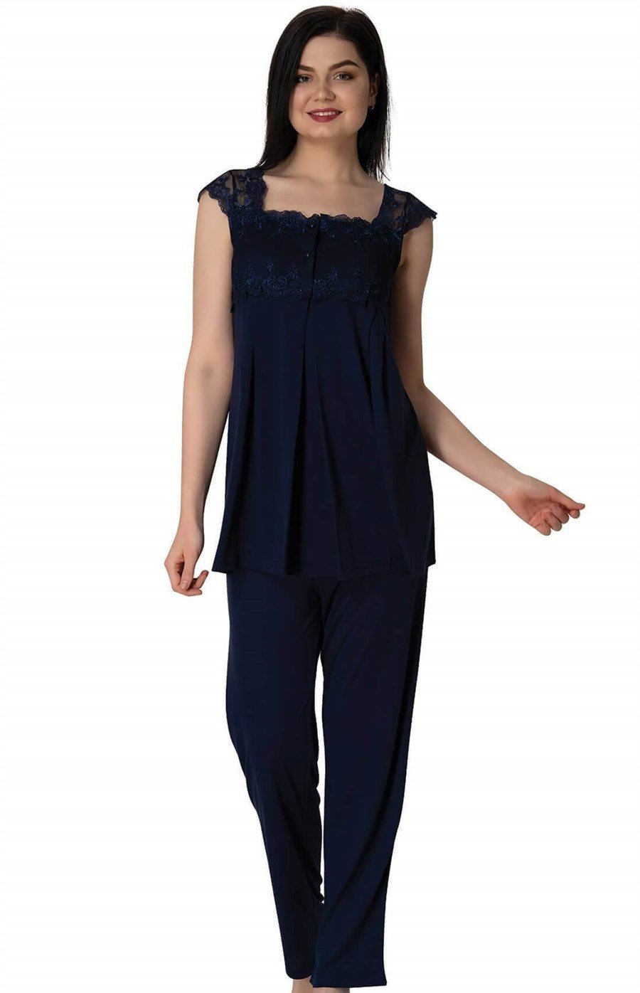 Effortt 2303 Lacivert Lohusa Pijama Takımı