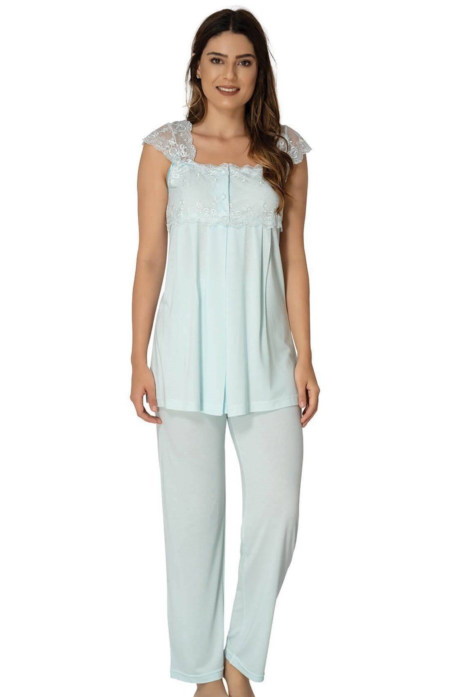Effortt 2303 Turkuaz Lohusa Pijama Takımı