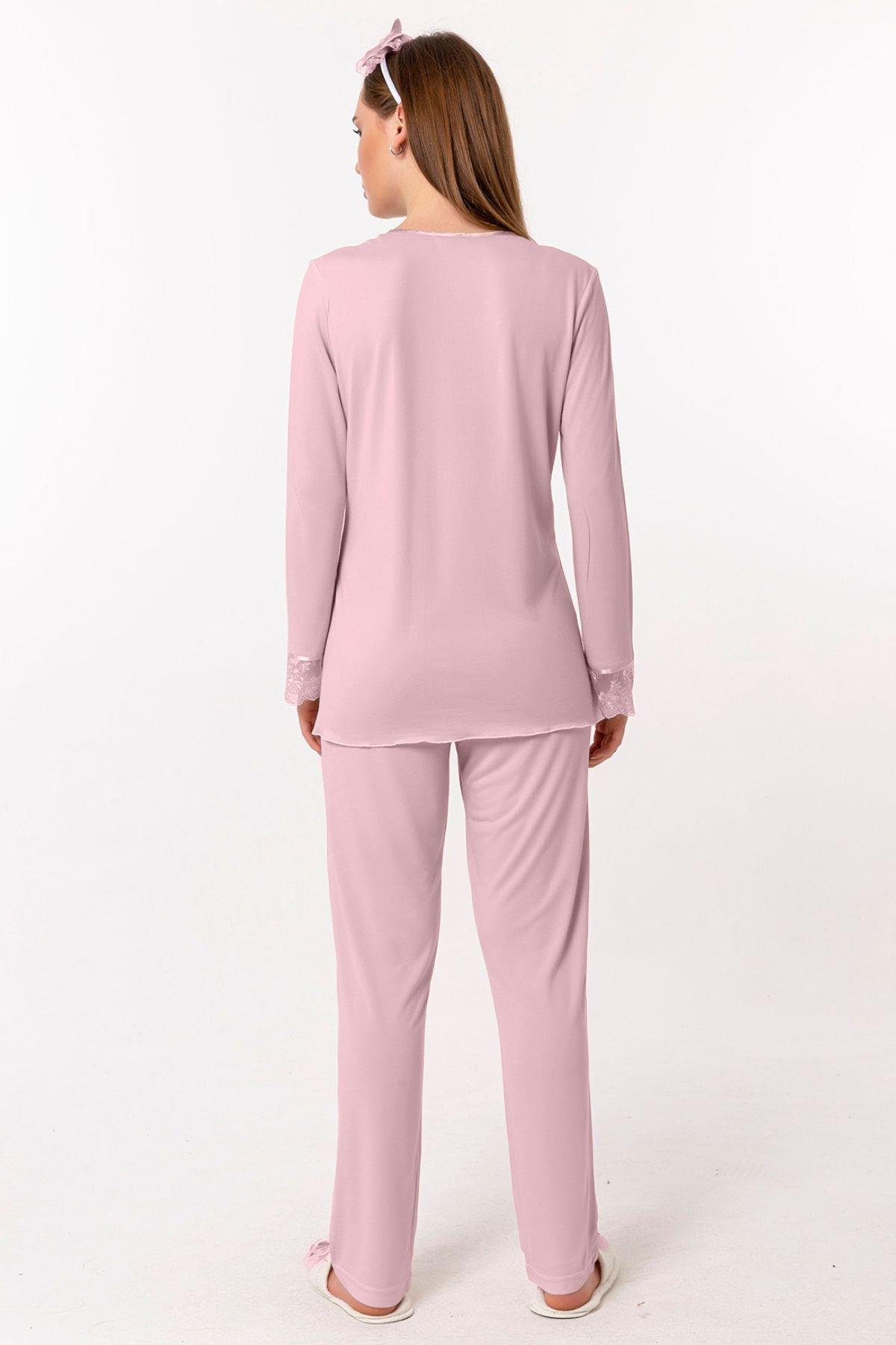 Effortt 23045 Pembe Hamile Lohusa Pijama Takımı