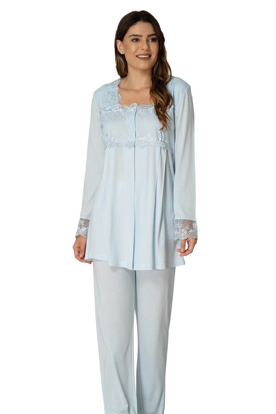 Effortt 2403 Mavi Lohusa Pijama Takımı