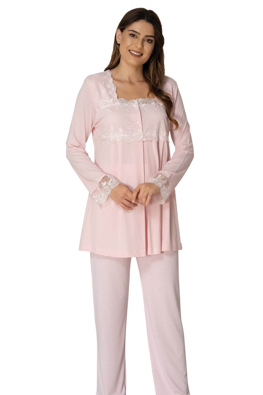 Effortt 2403 Pembe Lohusa Pijama Takımı