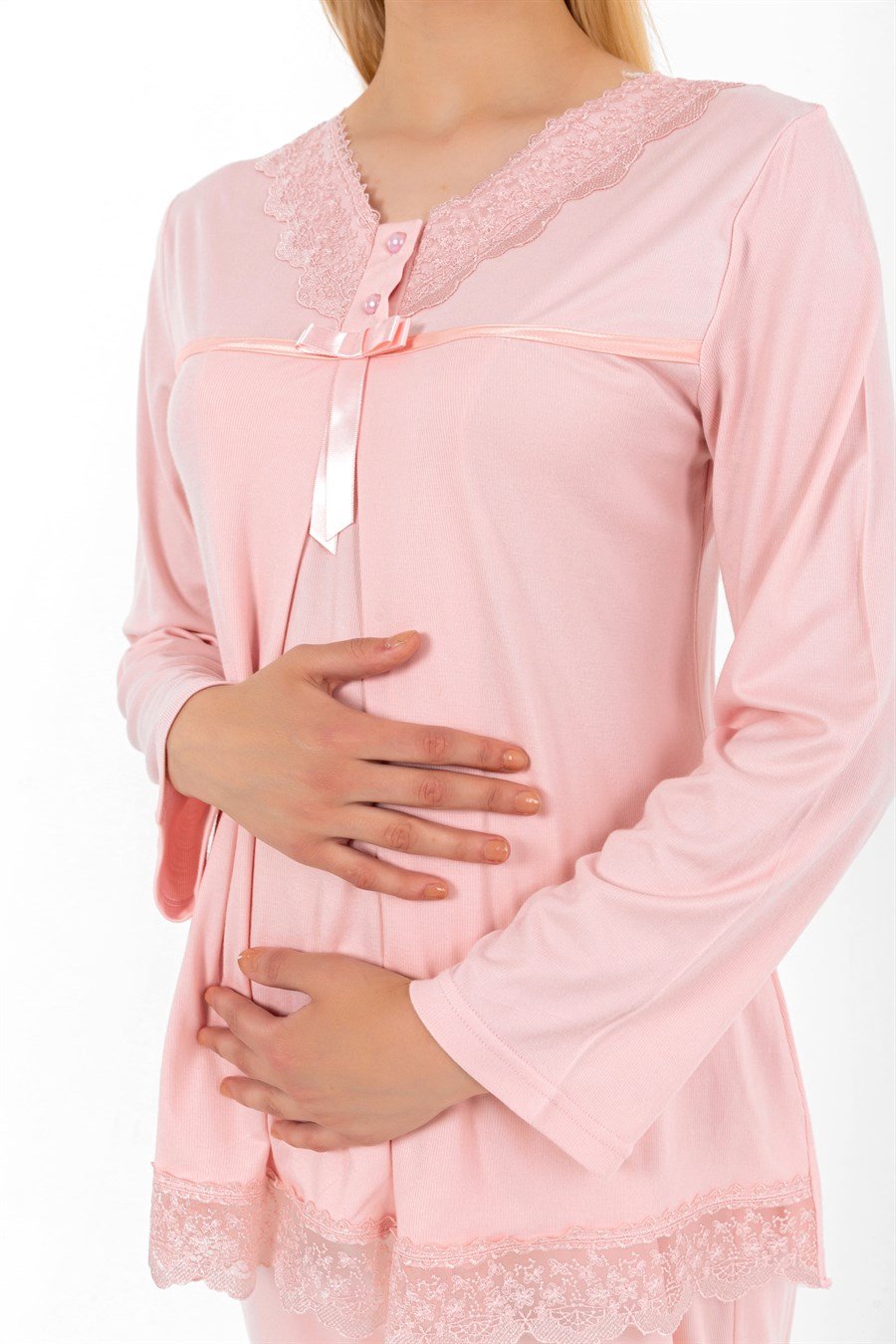 Effortt 24032 Pembe Hamile Lohusa Pijama Takımı