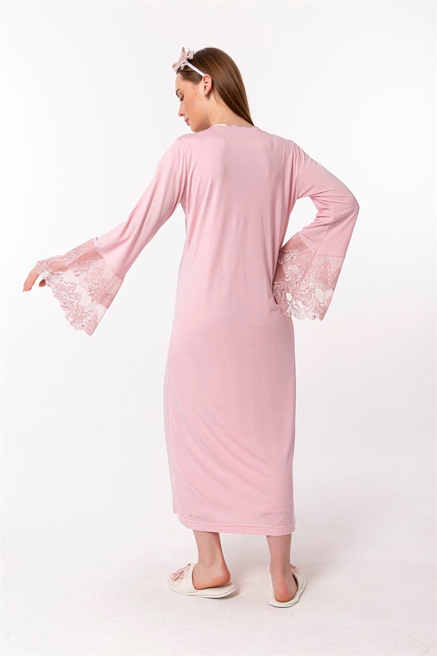 Effortt 25010 Pembe Sabahlıklı Hamile Lohusa Gecelik Takım