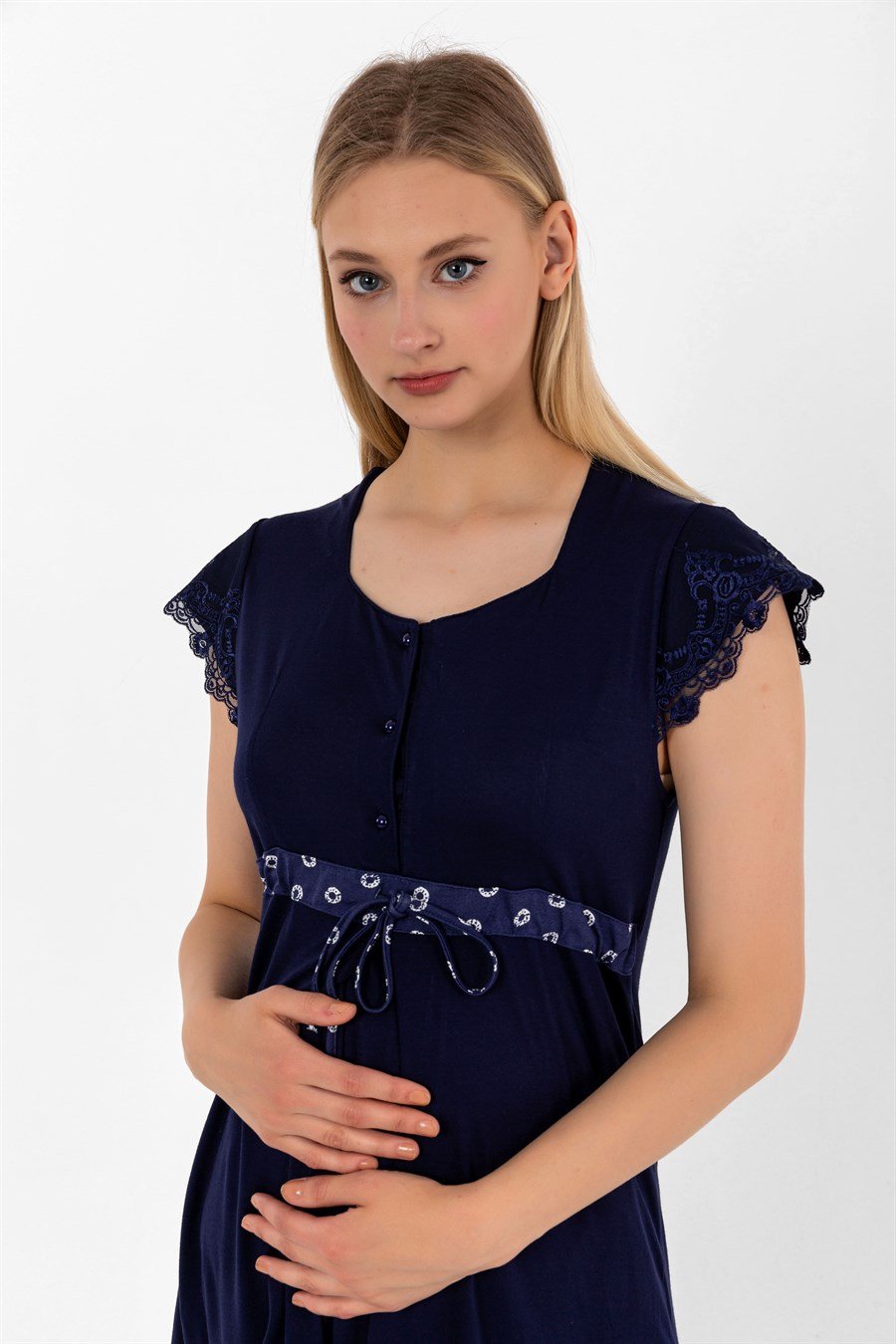 Effortt 26012 Lacivert Hamile Lohusa Pijama Takımı