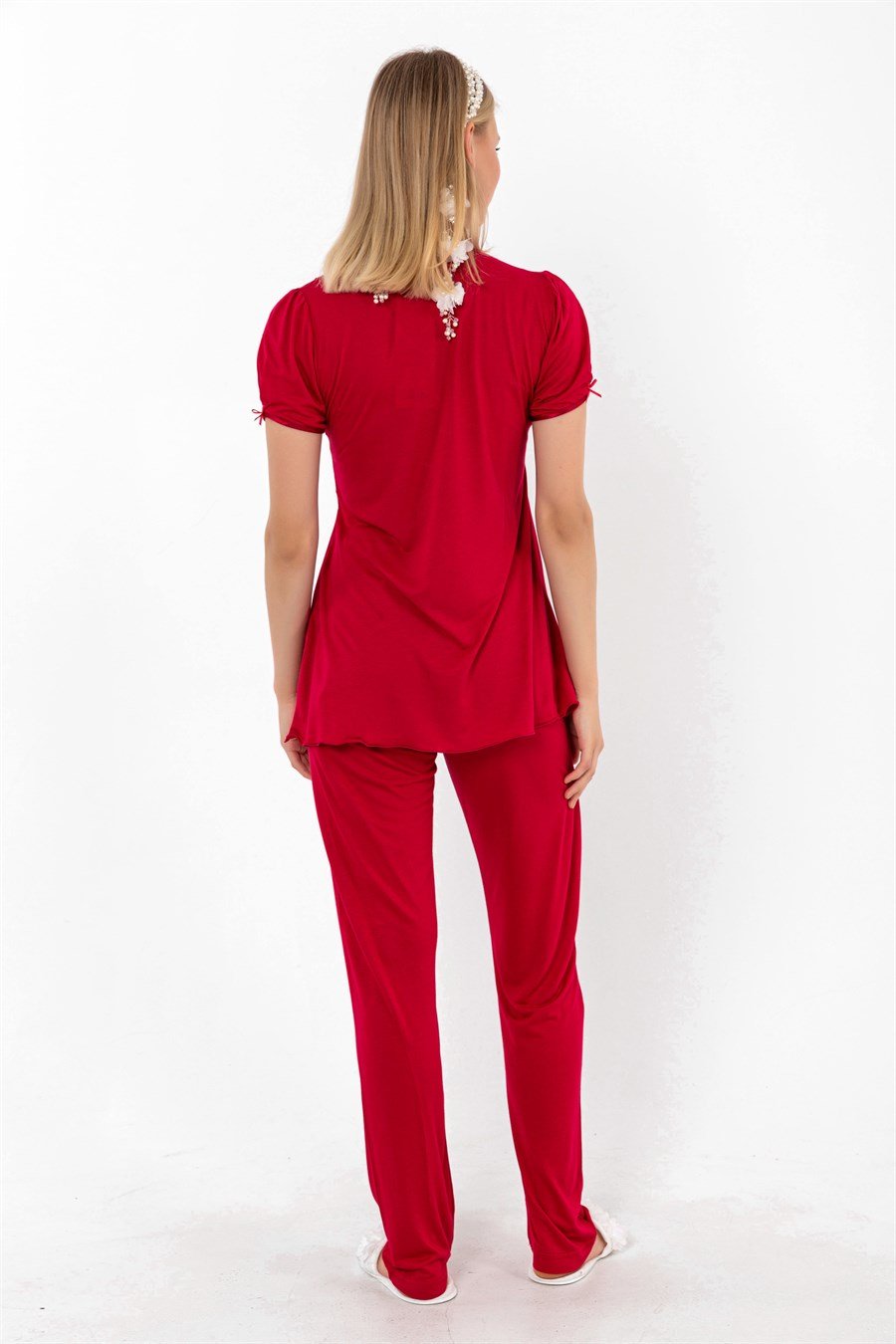 Effortt 28022 Vişne Hamile Lohusa Pijama Takımı