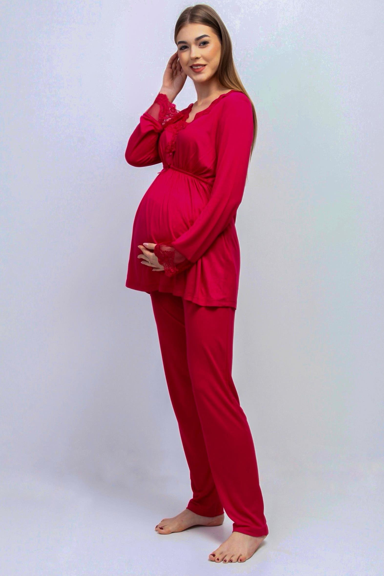 Effortt 28092 Vişne Lohusa Pijama Takımı