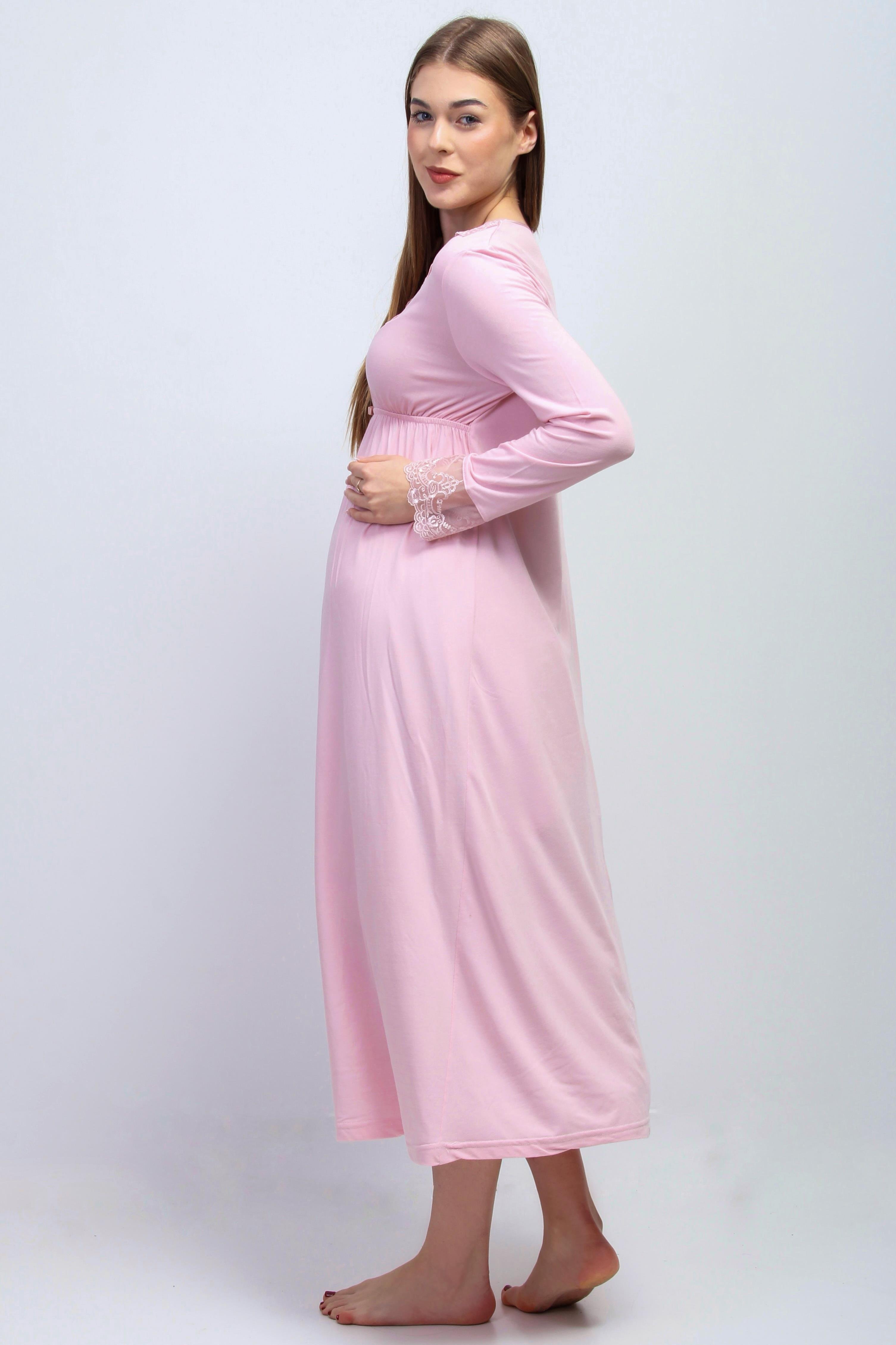 Effortt 28093 Pembe Dantelli Lohusa Gecelik