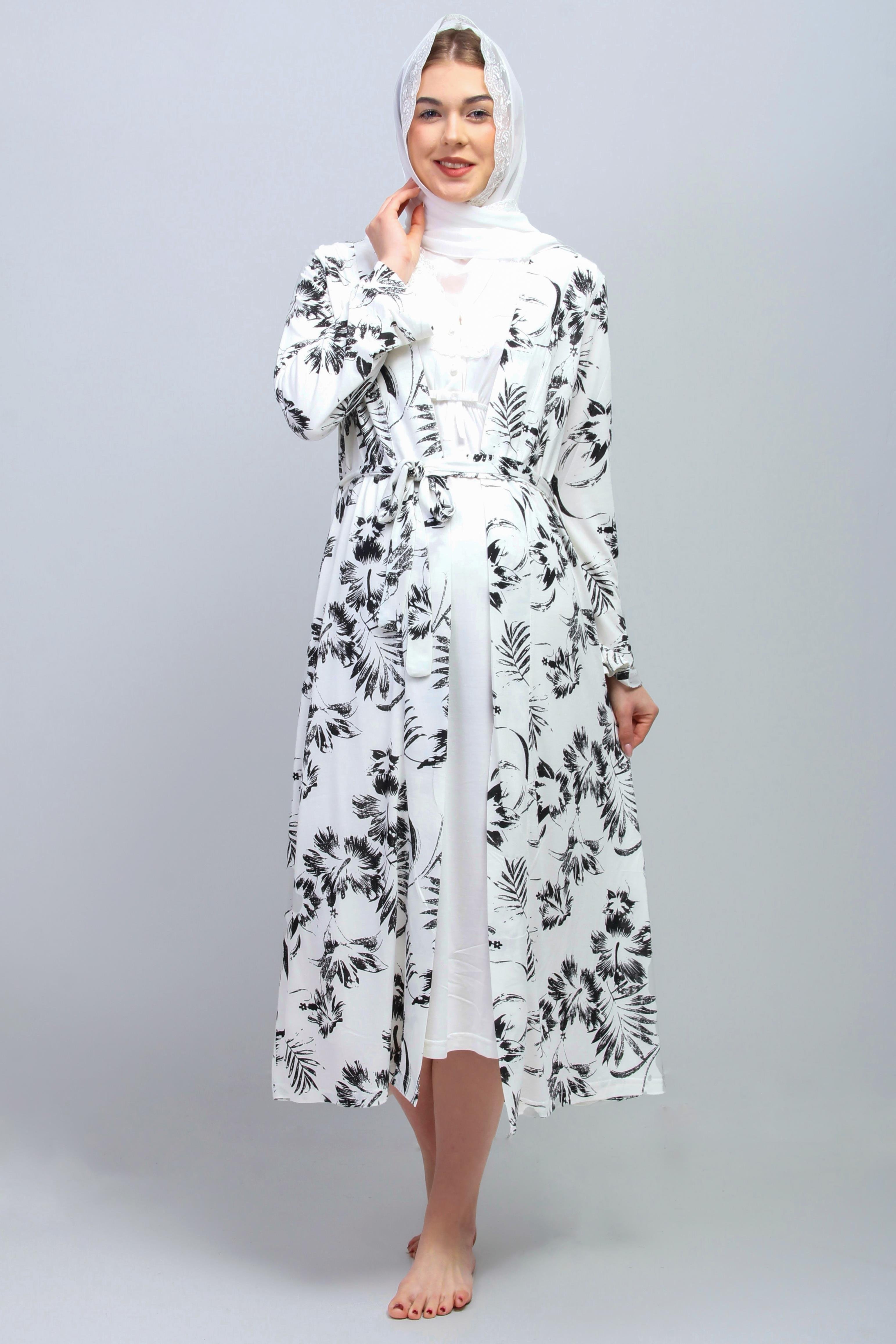 Effortt 28096 Ekru Tesettürlü Hamile Lohusa Set