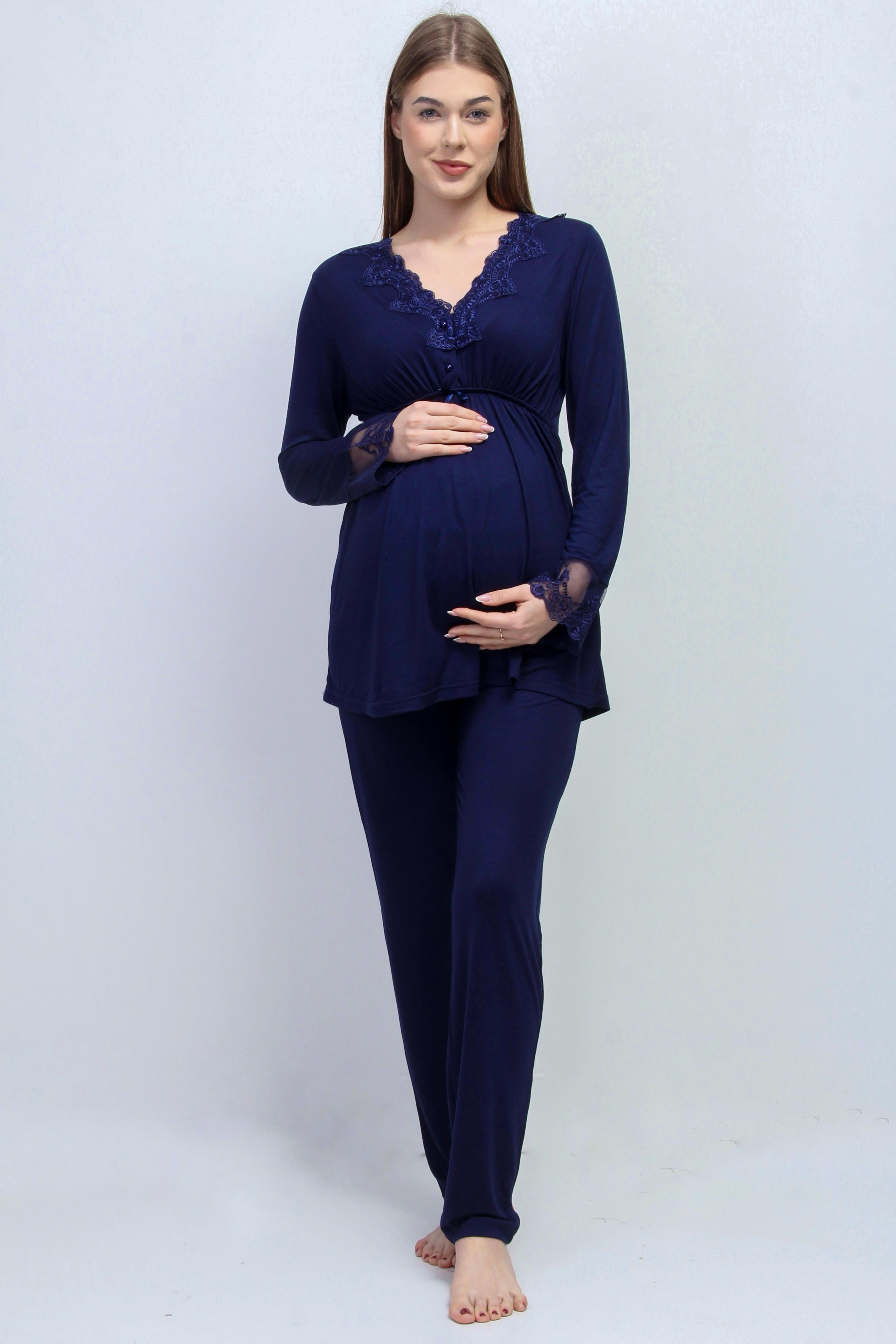 Effortt 28096 Lacivert Hamile Lohusa Set