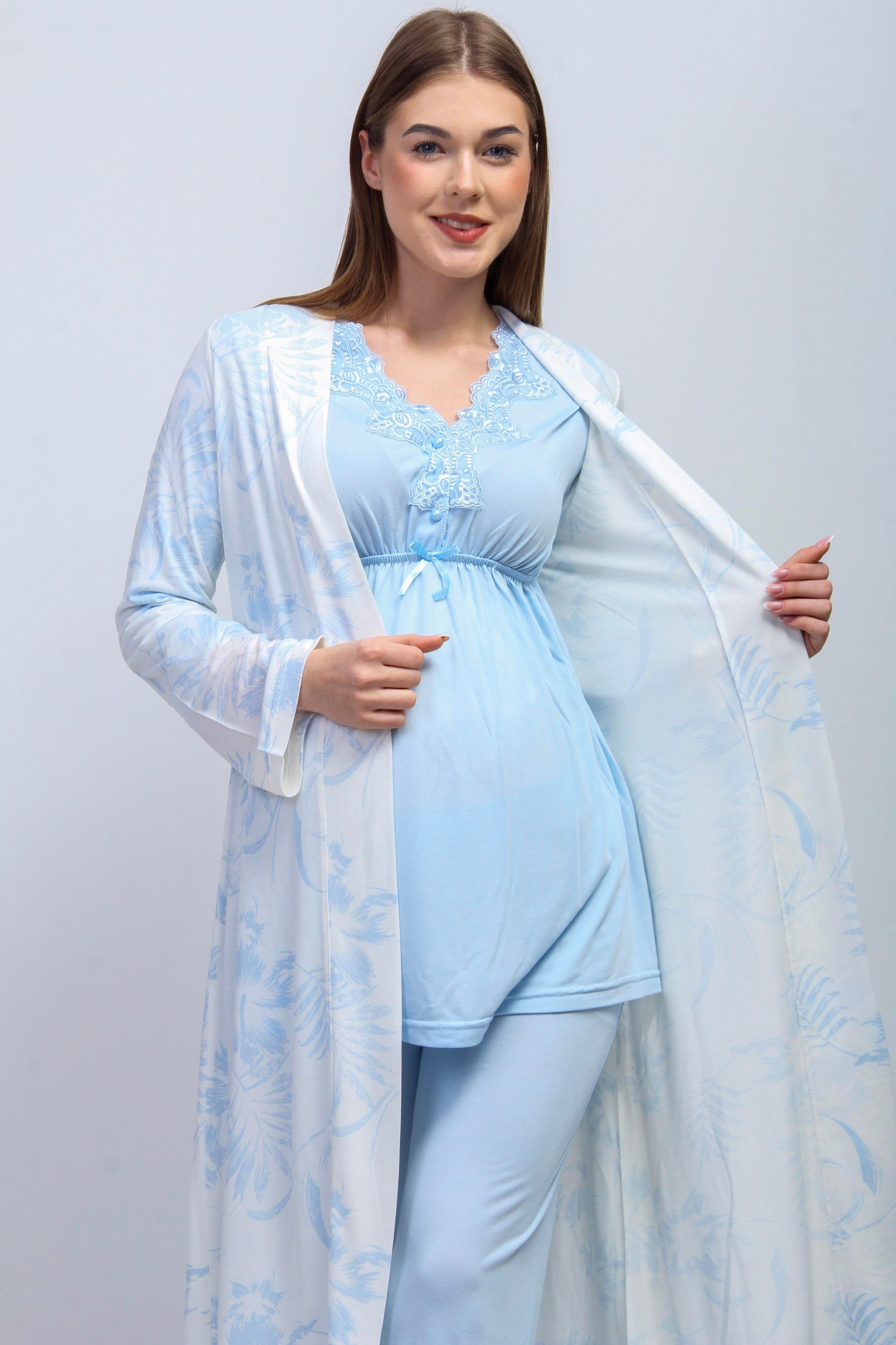 Effortt 28096 Mavi Hamile Lohusa Set