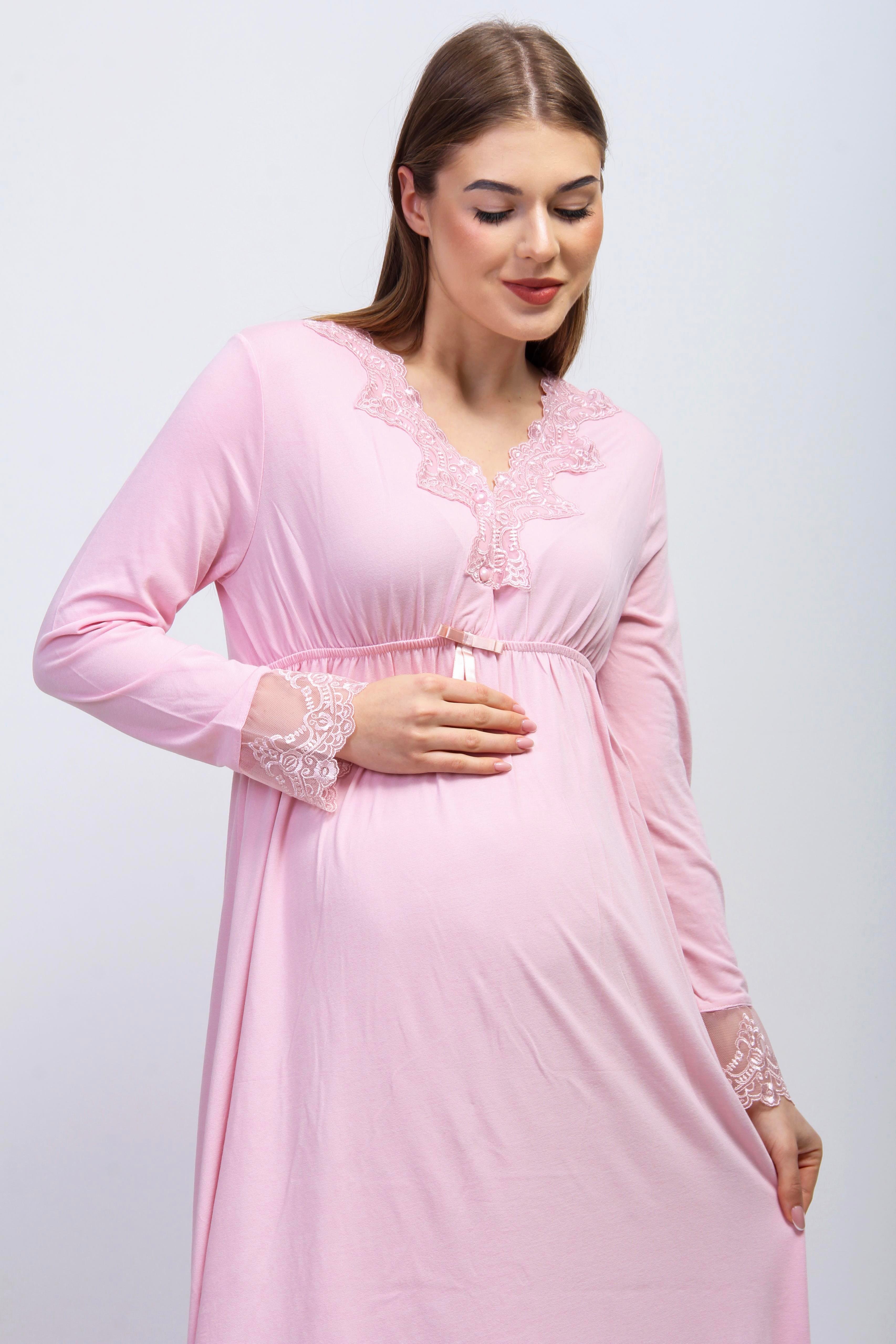 Effortt 28096 Pembe Tesettürlü Hamile Lohusa Set