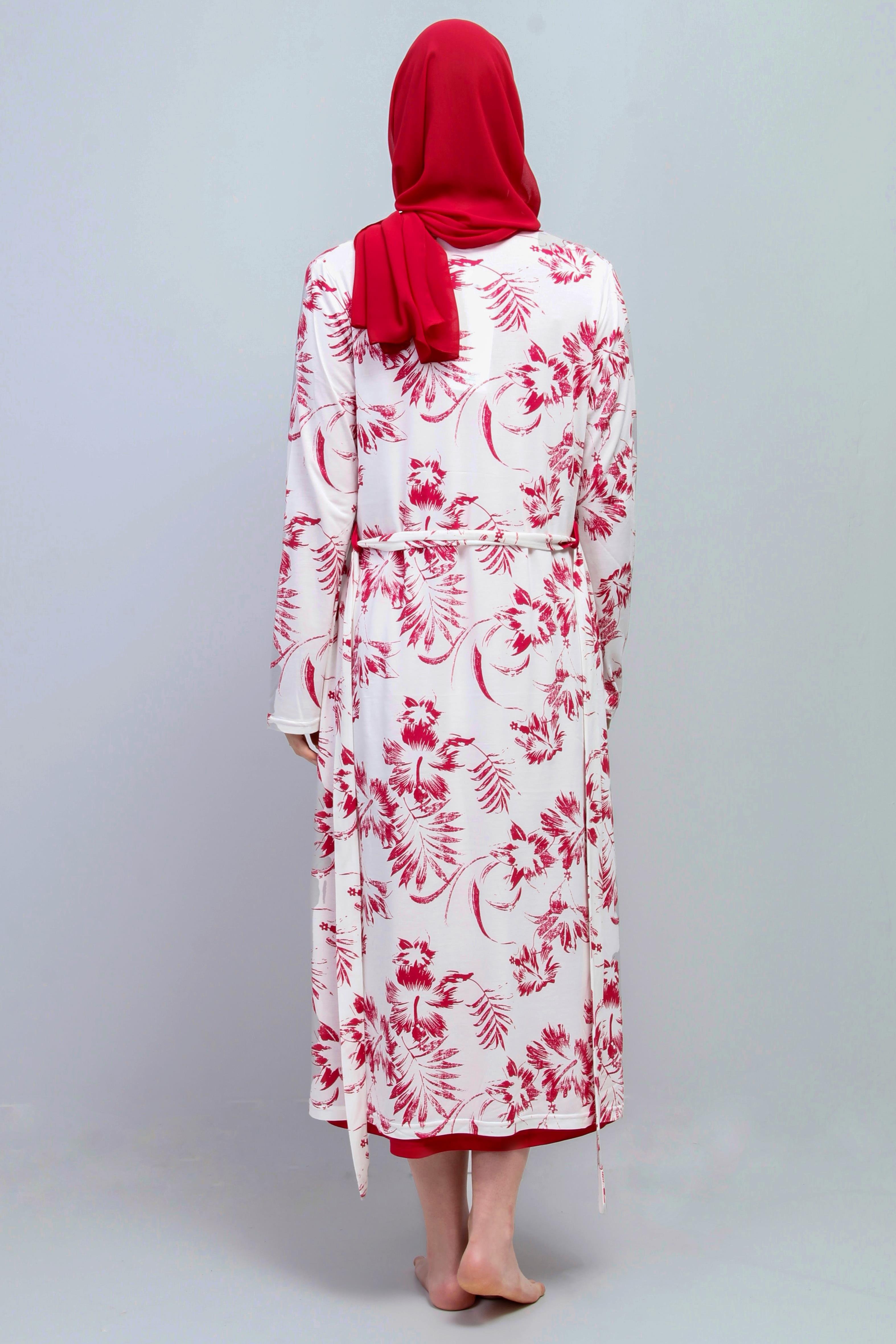 Effortt 28096 Vişne Tesettürlü Hamile Lohusa Set