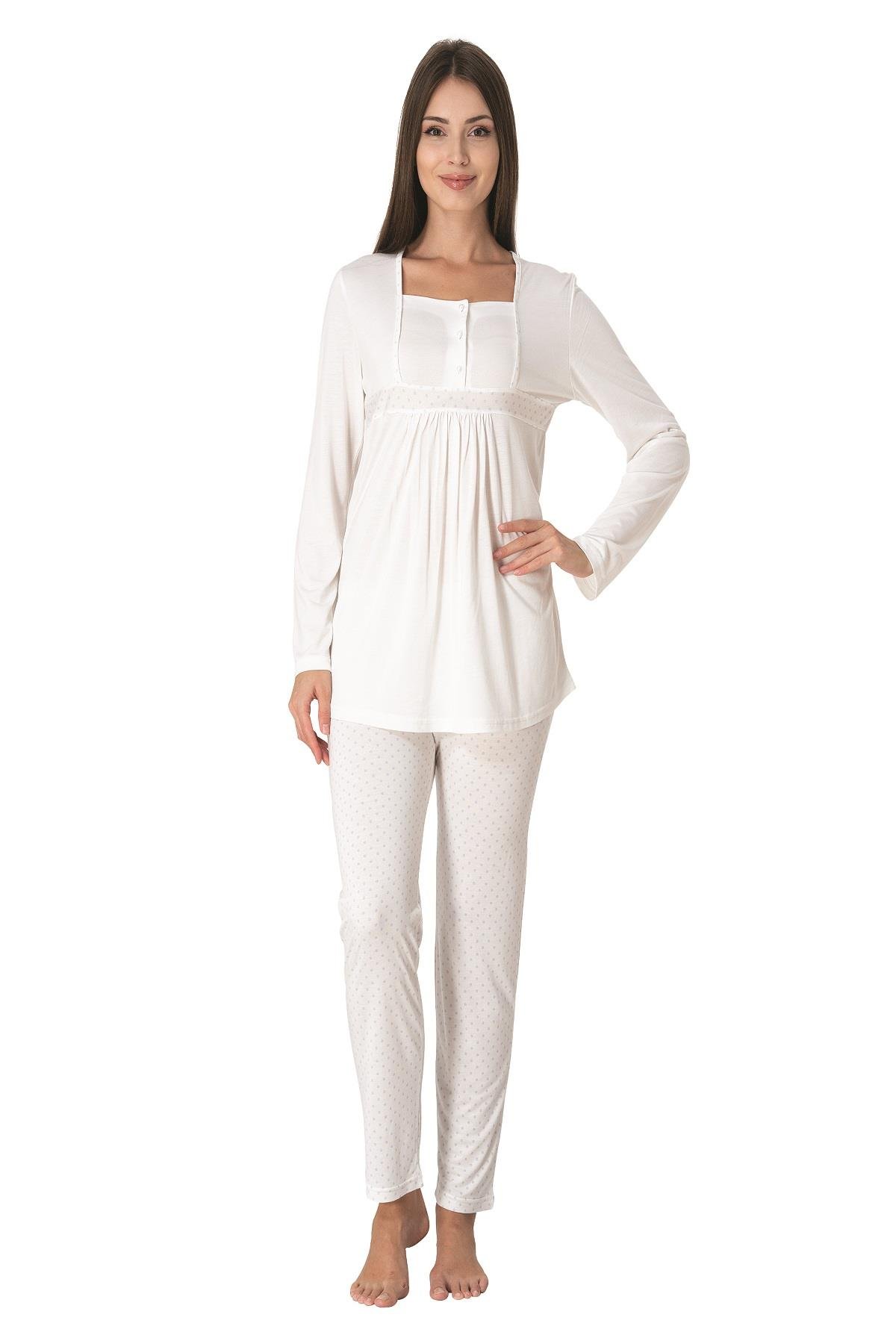 Effortt 3022 Mavi Hamile Lohusa Pijama Takımı