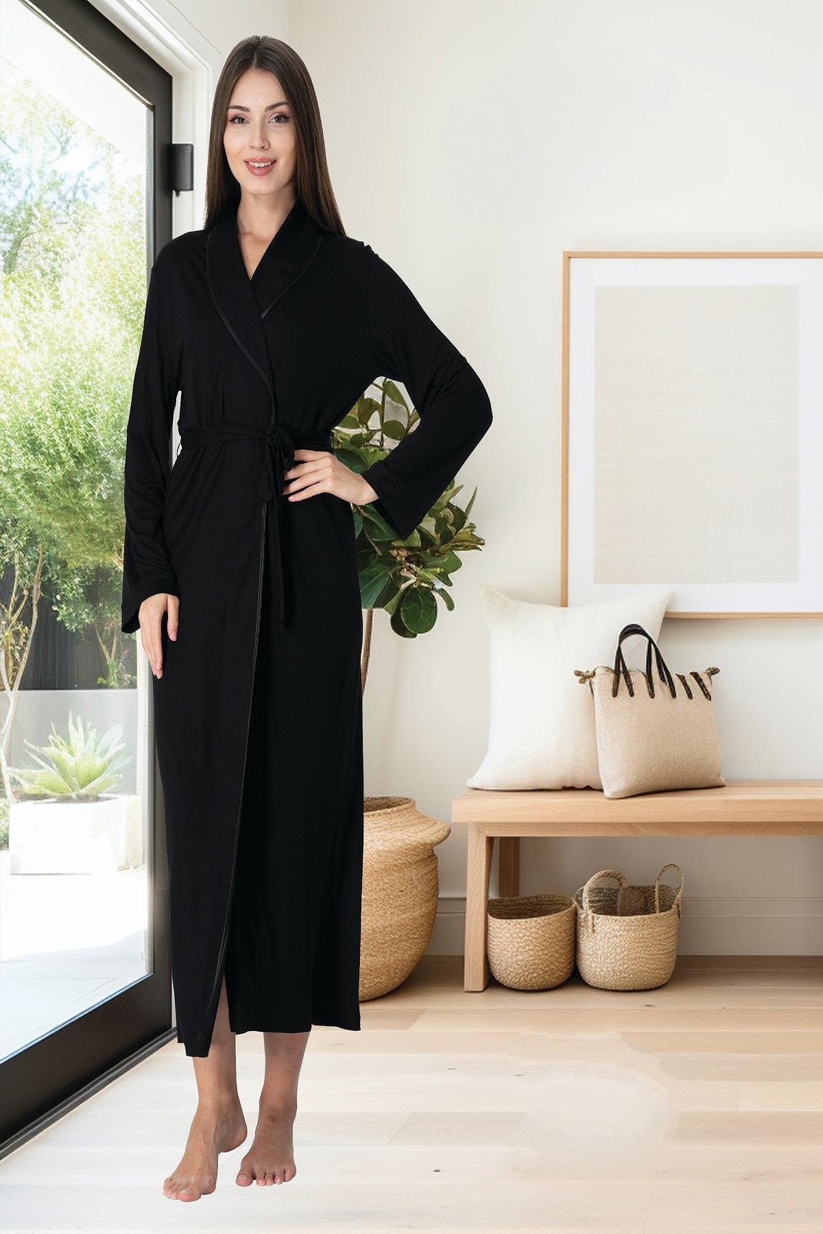 Effortt 3037 Siyah Hamile Lohusa Sabahlık