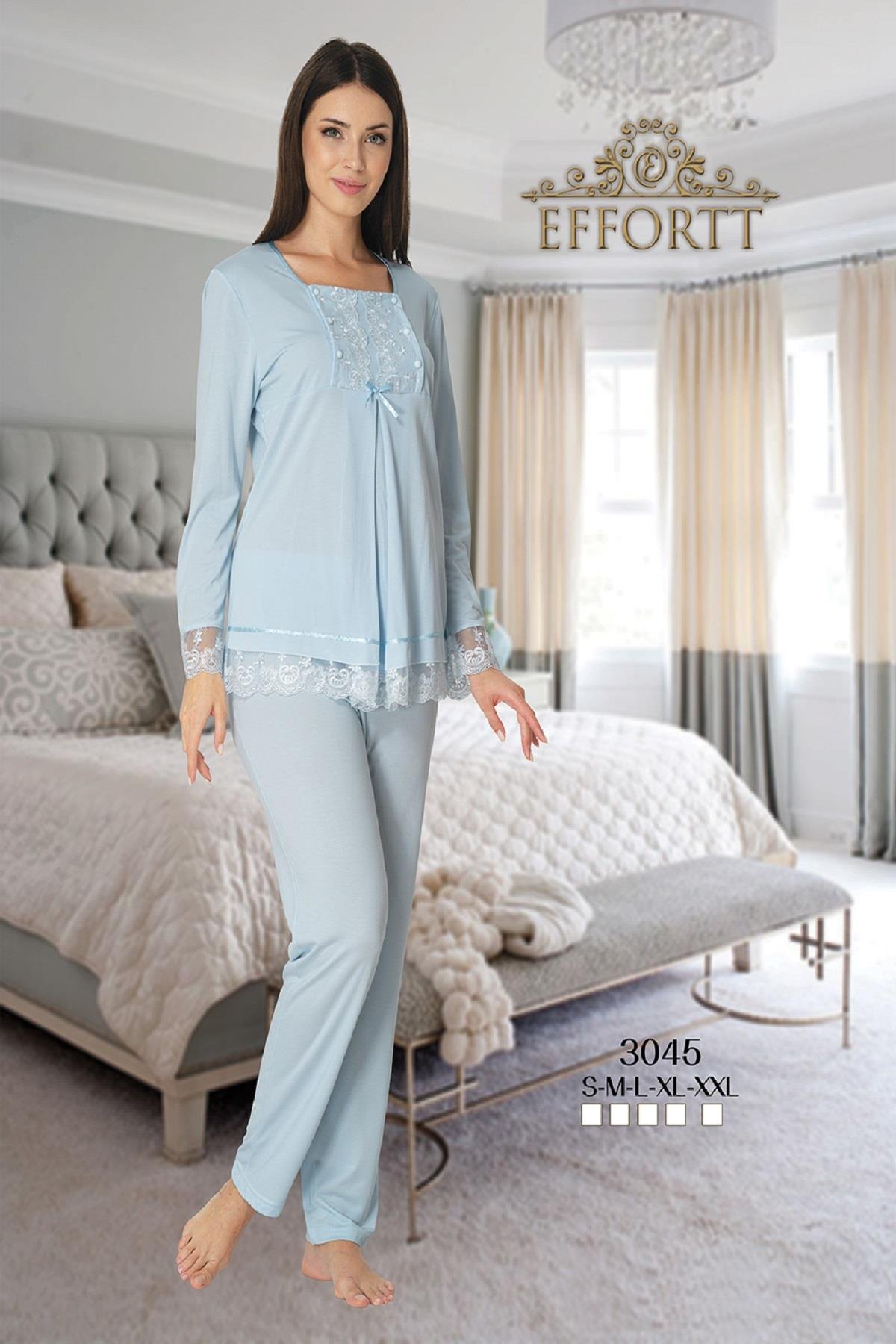 Effortt 3045 Mavi Lohusa Pijama Takımı