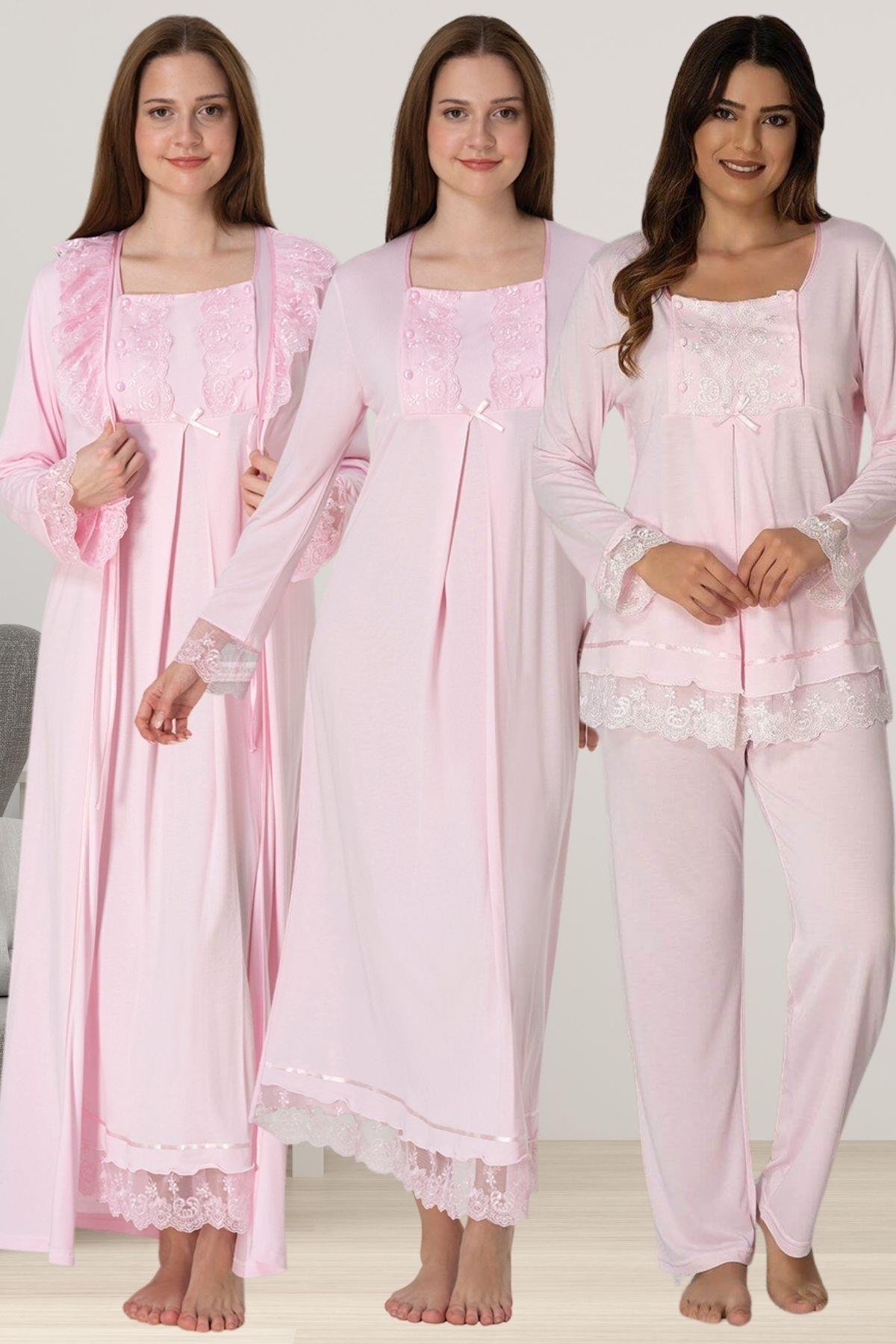 Effortt 3046 Pembe Hamile Lohusa Set