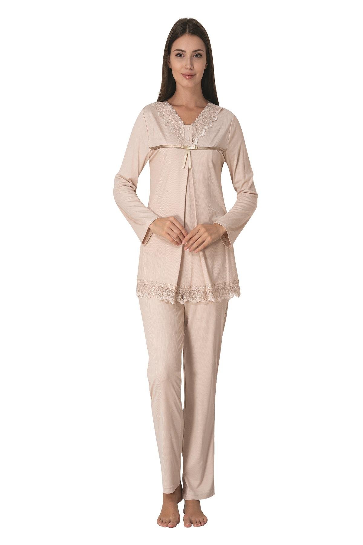 Effortt 4032 Kahverengi Lohusa Pijama Takımı