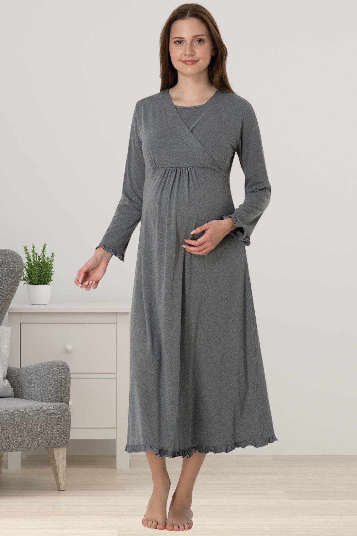 Effortt 4043 Füme Hamile Lohusa Gecelik