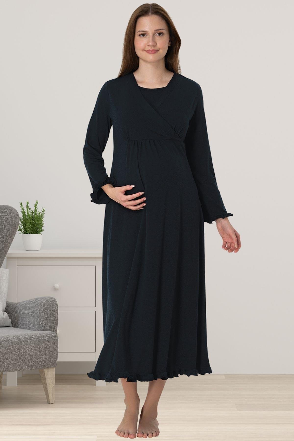 Effortt 4043 Lacivert Hamile Lohusa Gecelik