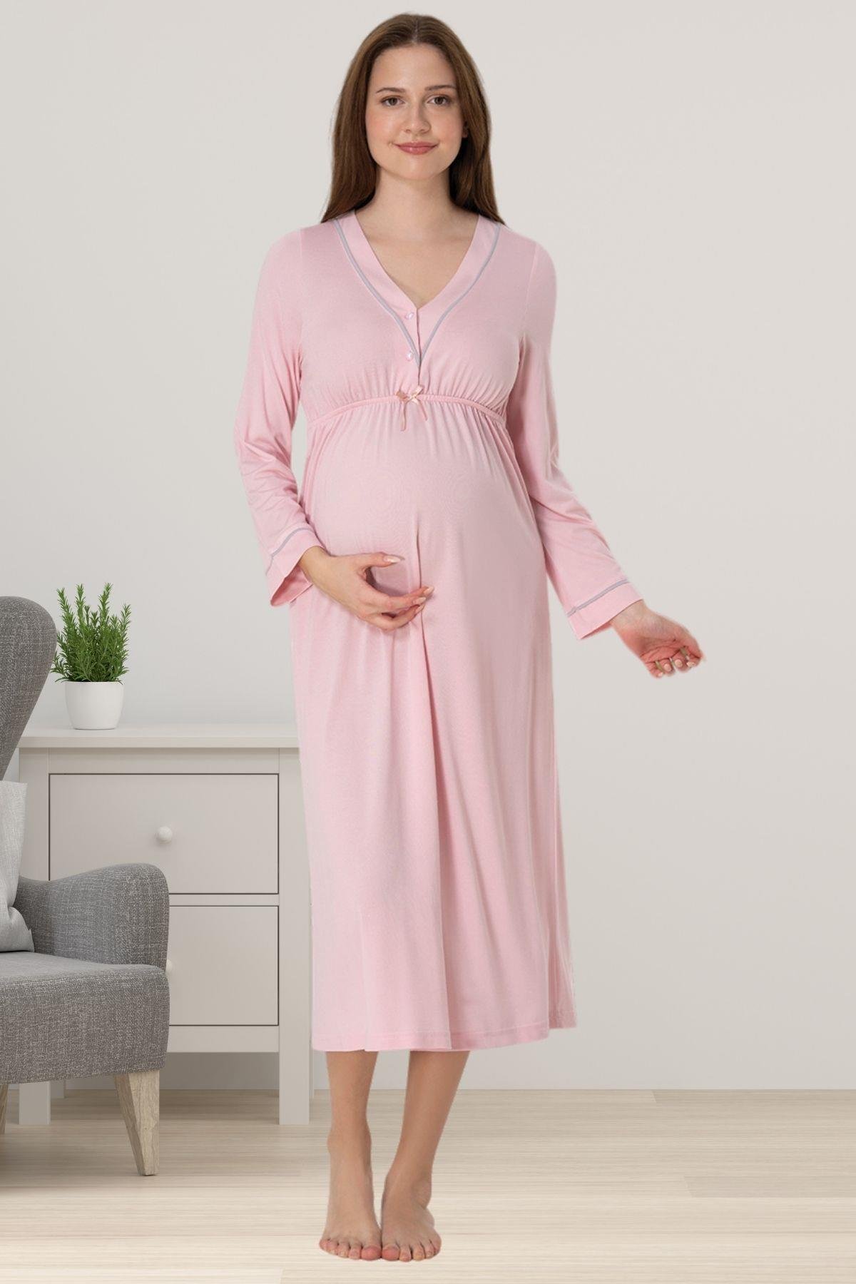 Effortt 4053 Pembe Hamile Lohusa Gecelik