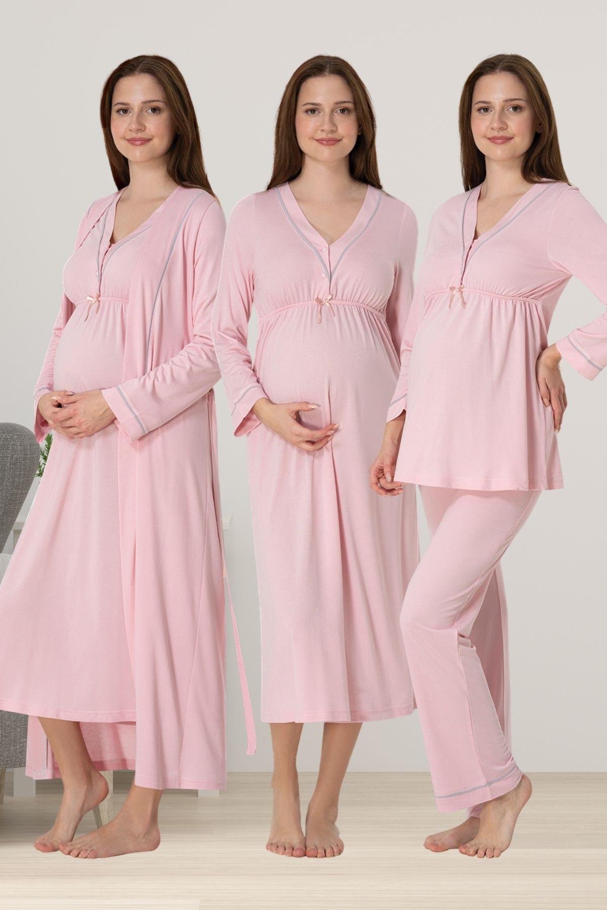 Effortt 4056 Pembe Hamile Lohusa Set