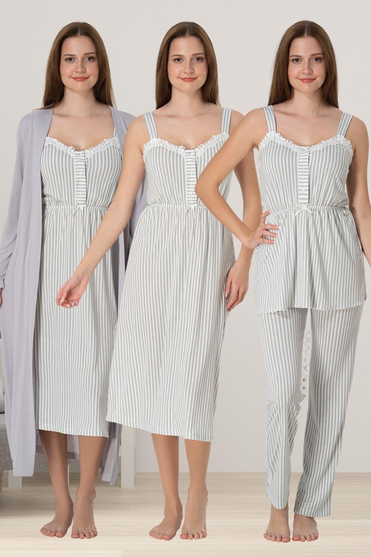 Effortt 4096 Gri Hamile Lohusa Set