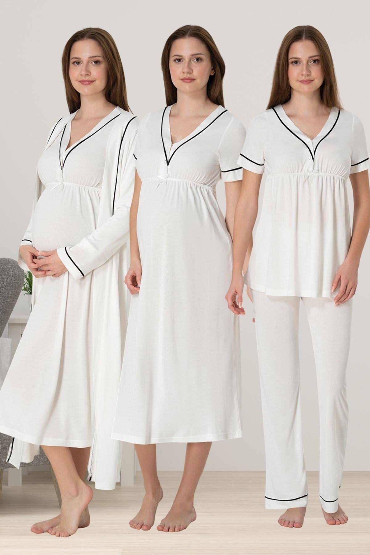 Effortt 5096 Ekru Hamile Lohusa Set