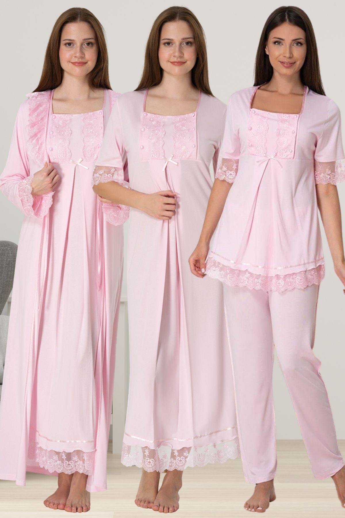 Effortt 6036 Pembe Hamile Lohusa Set