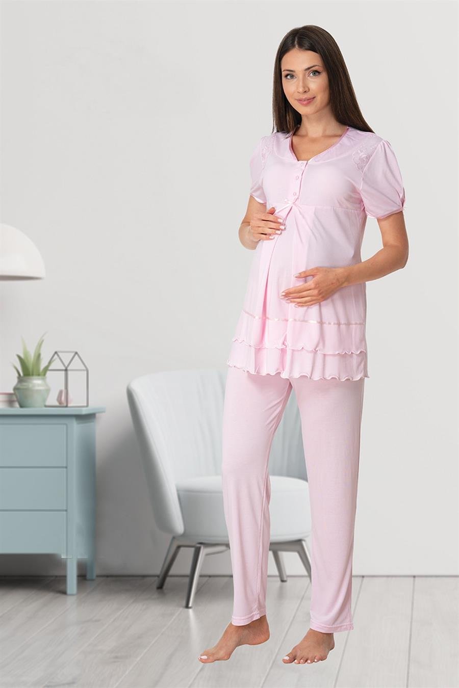 Effortt 8022 Pembe Lohusa Pijama Takımı