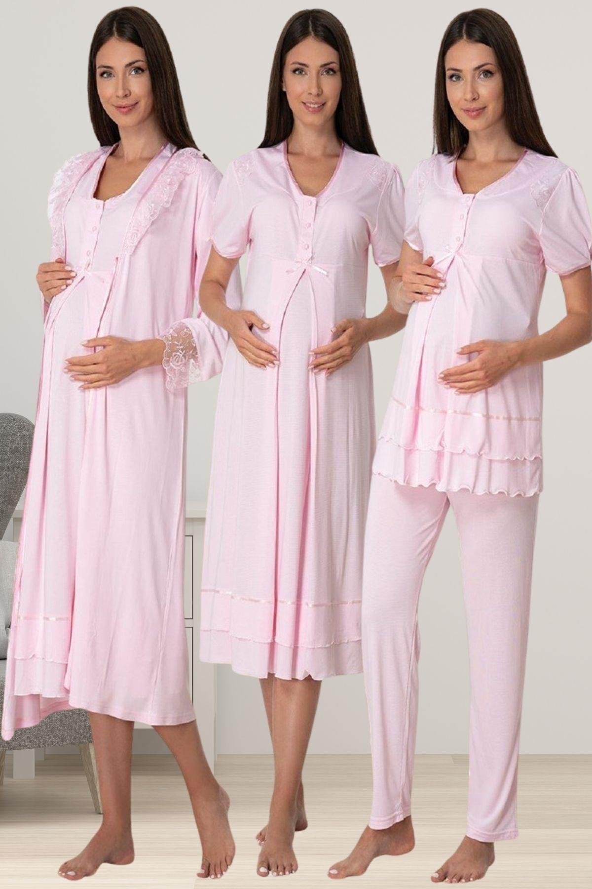 Effortt 8026 Pembe Hamile Lohusa Set