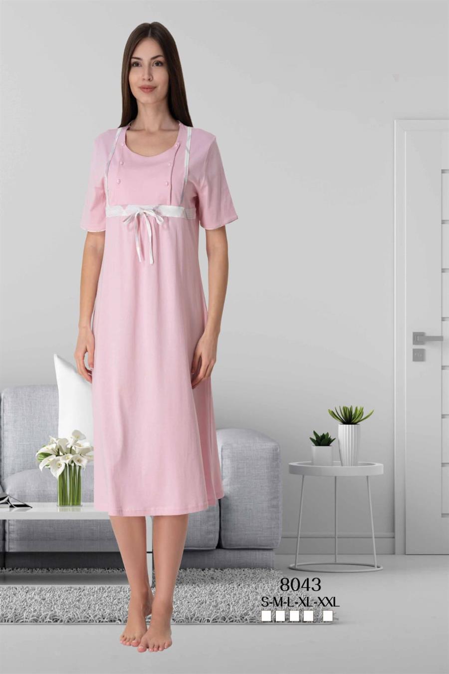 Effortt 8043 Pembe Hamile Lohusa Gecelik