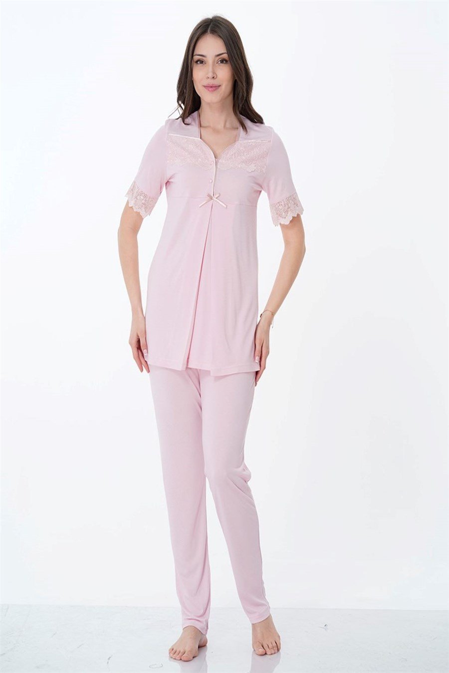 Effortt 9012 Pembe Hamile Lohusa Pijama Takımı