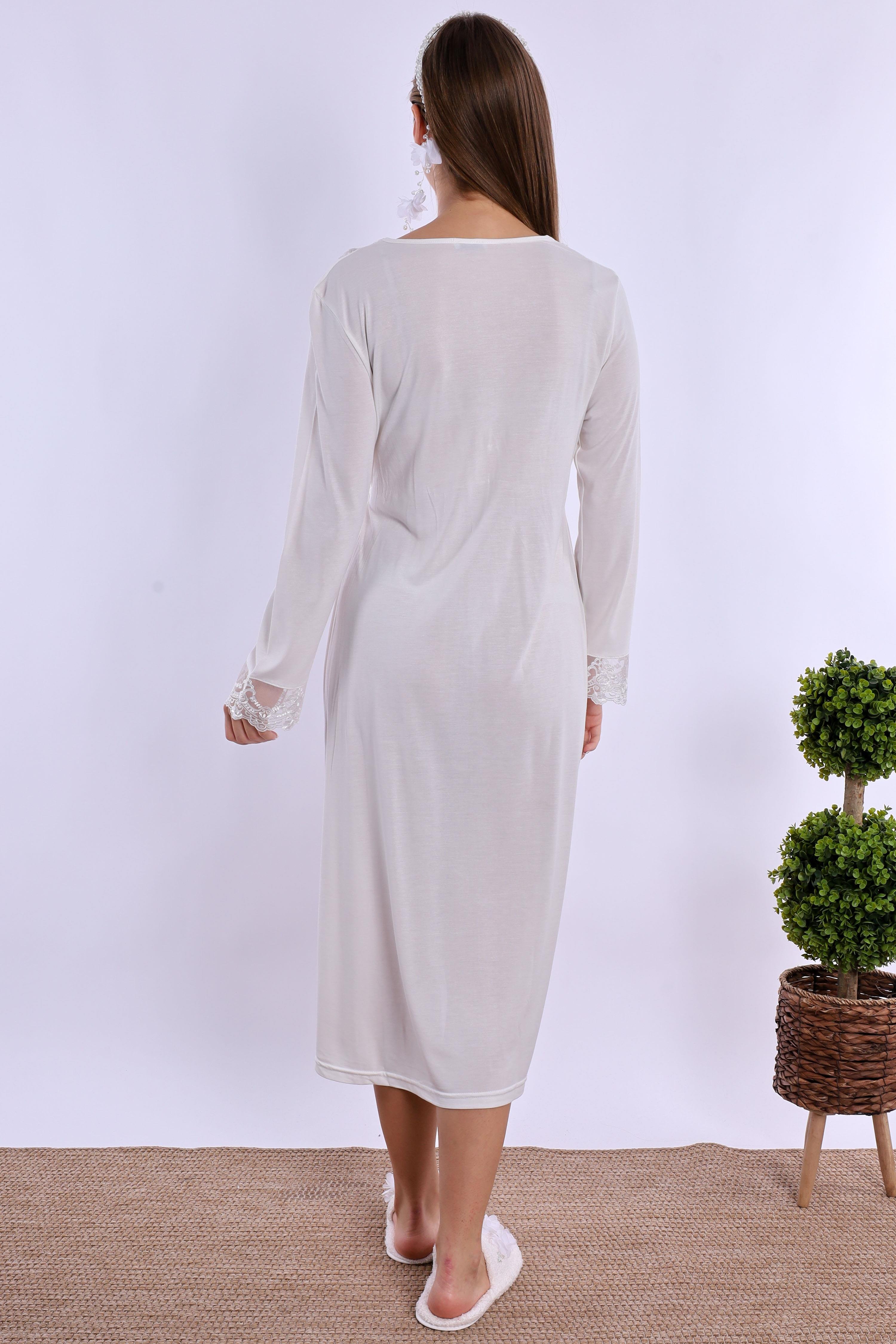 Effortt Ekru Dantelli Lohusa Gecelik 280932