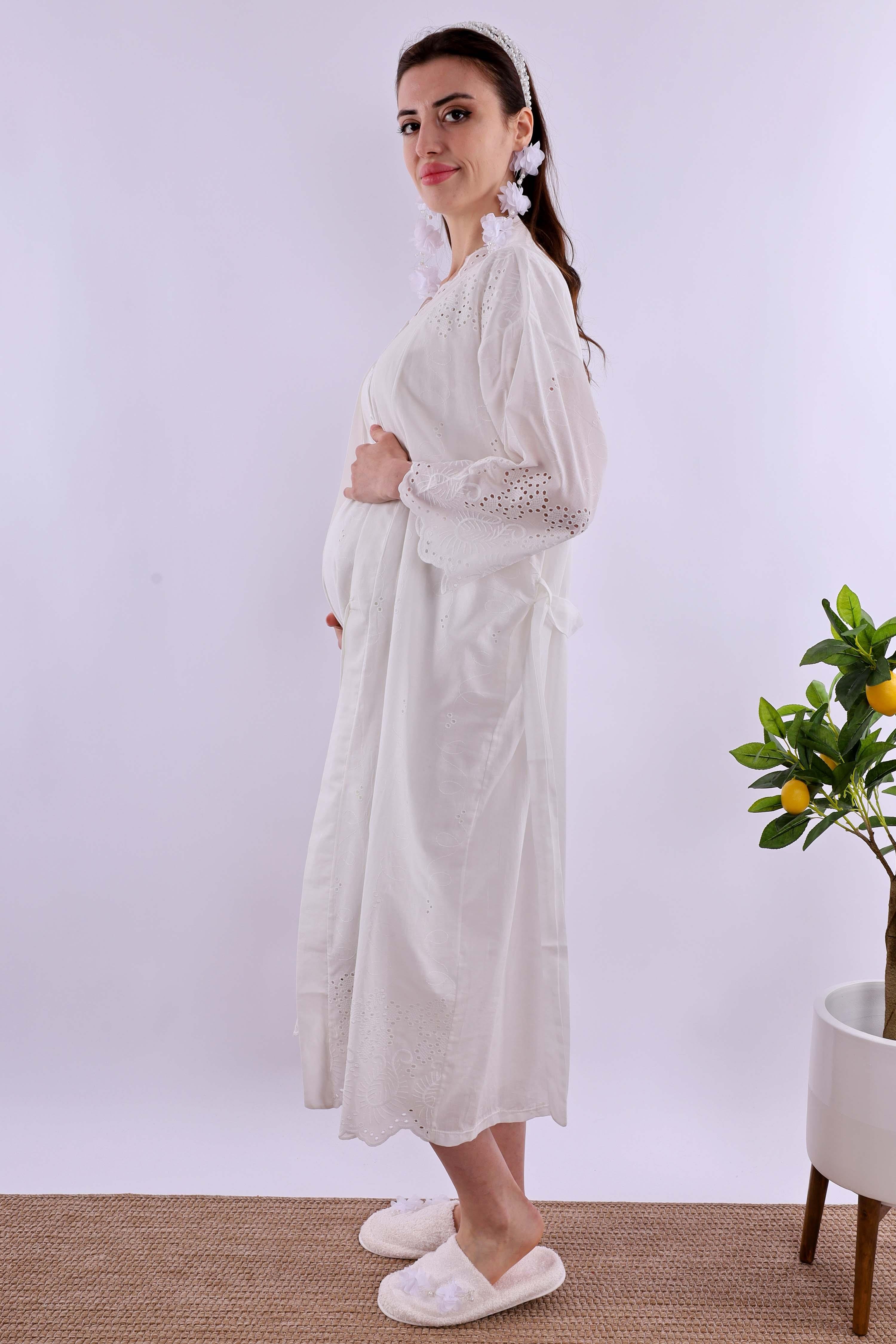 Effortt Ekru Fistolu Hamile Lohusa Set BYL290262