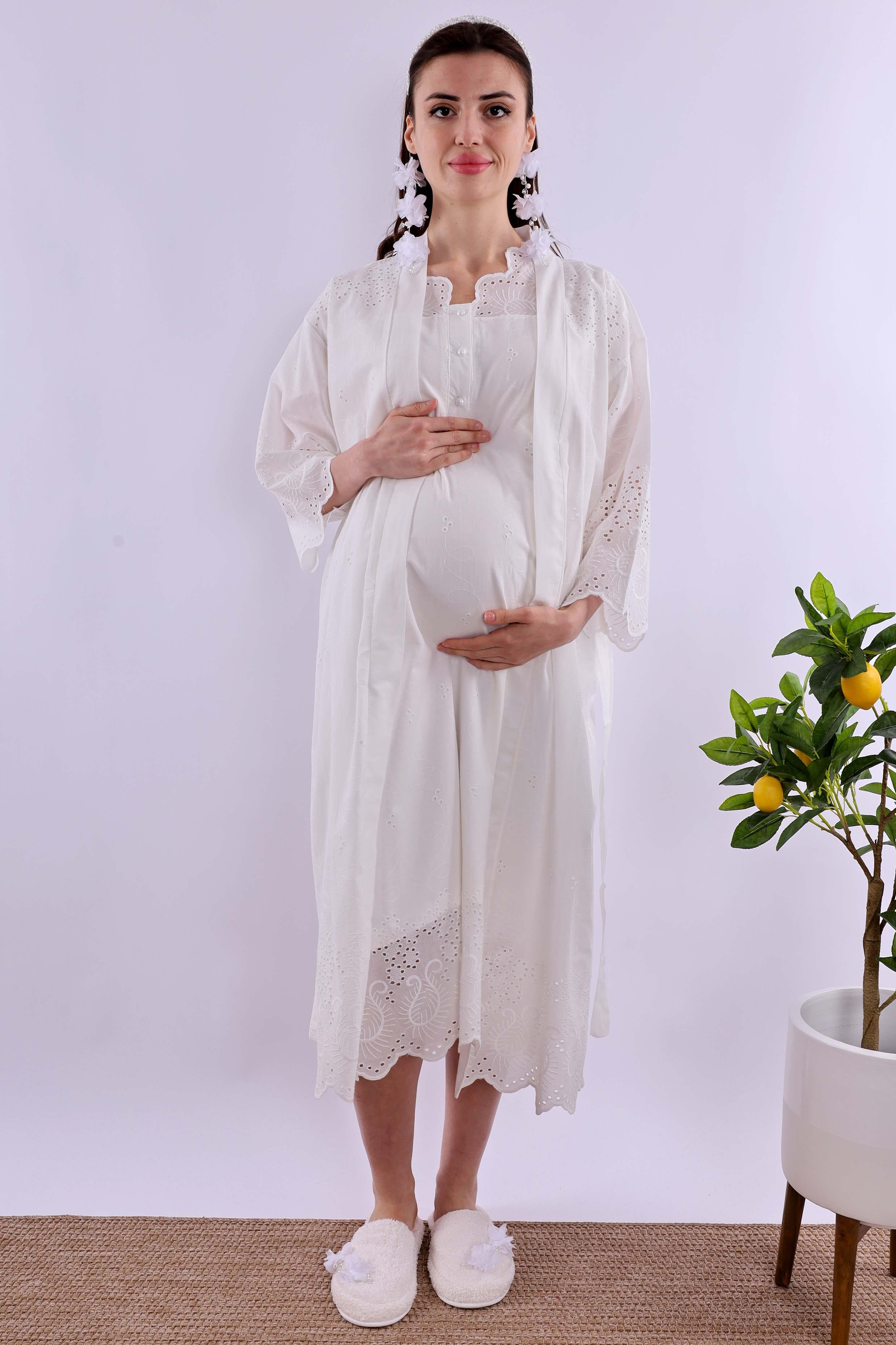 Effortt Ekru Fistolu Hamile Lohusa Set BYL290262