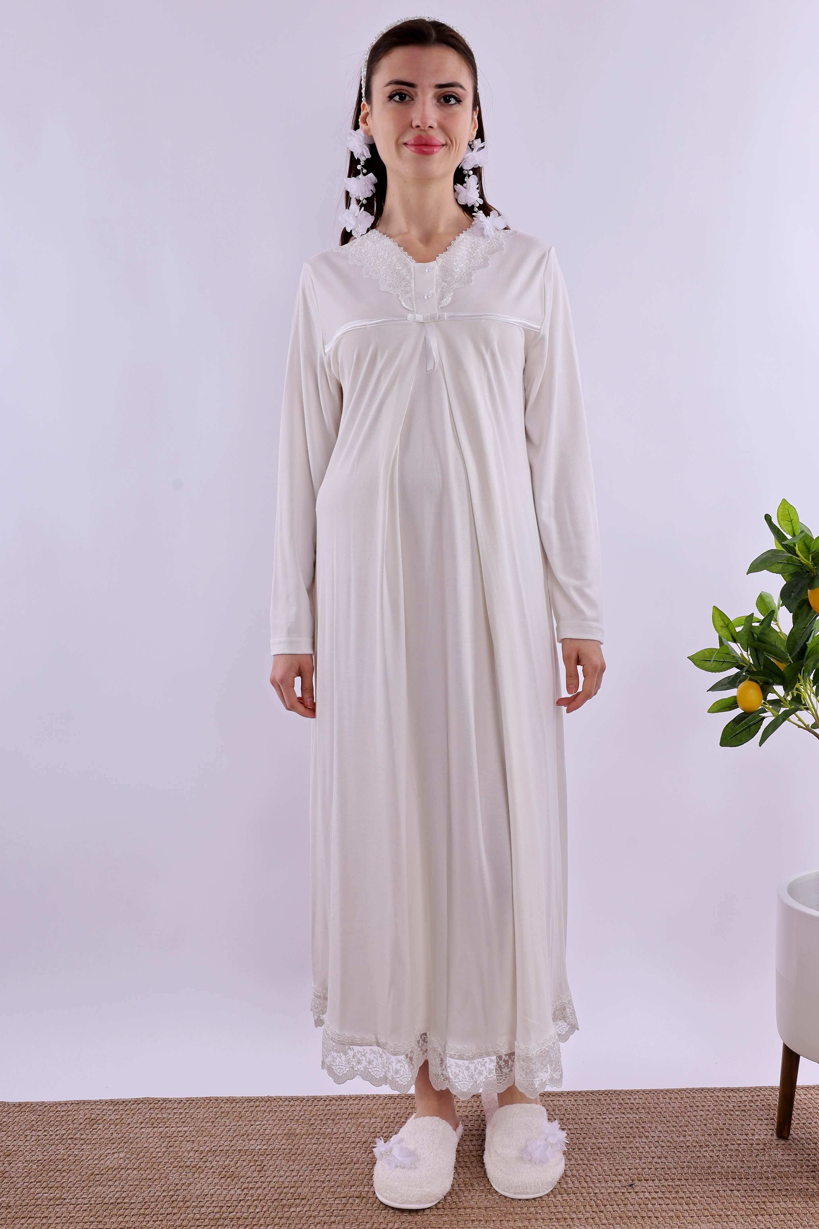 Effortt Ekru Hamile Lohusa Gecelik BYL240332