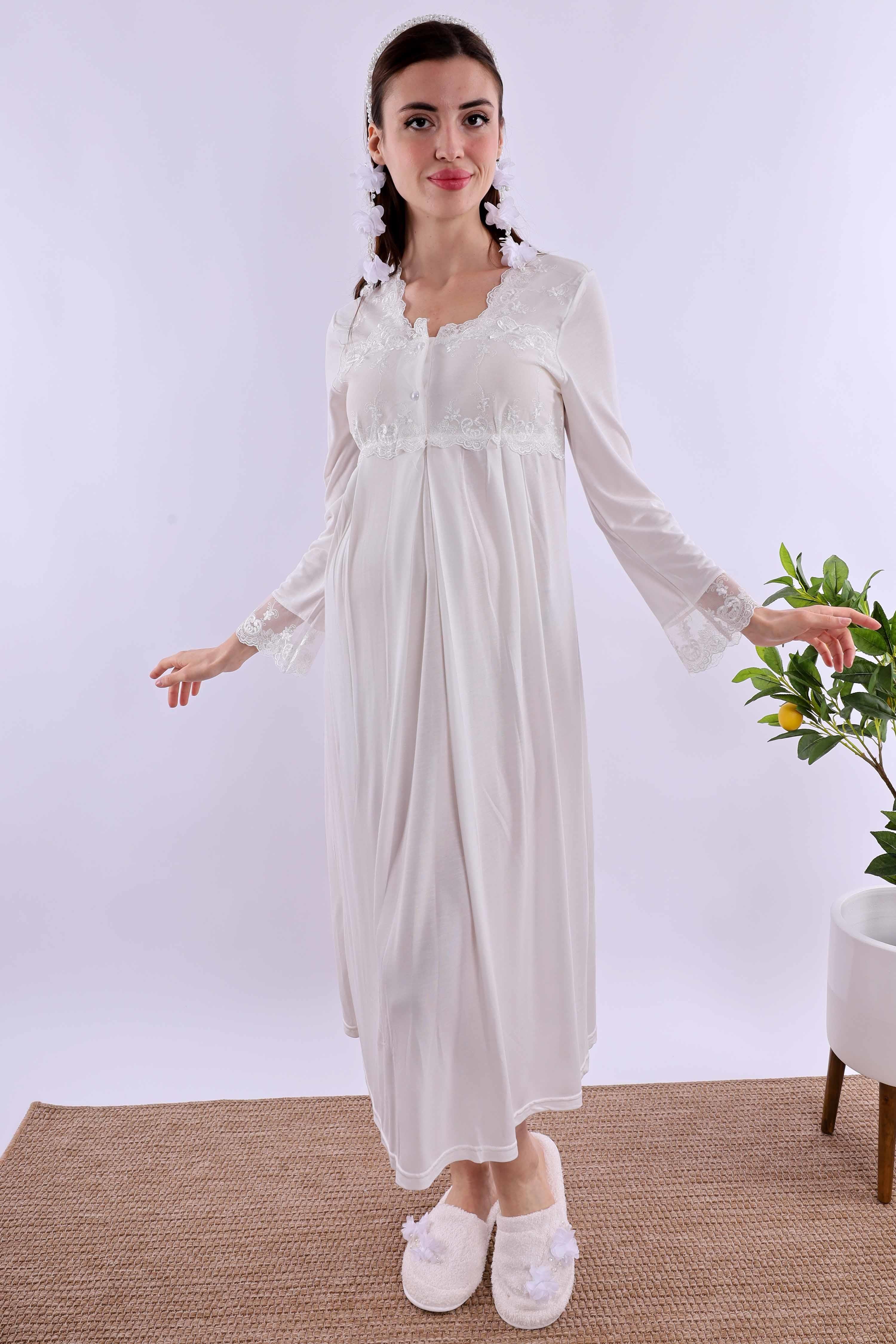 Effortt Ekru Hamile Lohusa Gecelik BYL224042