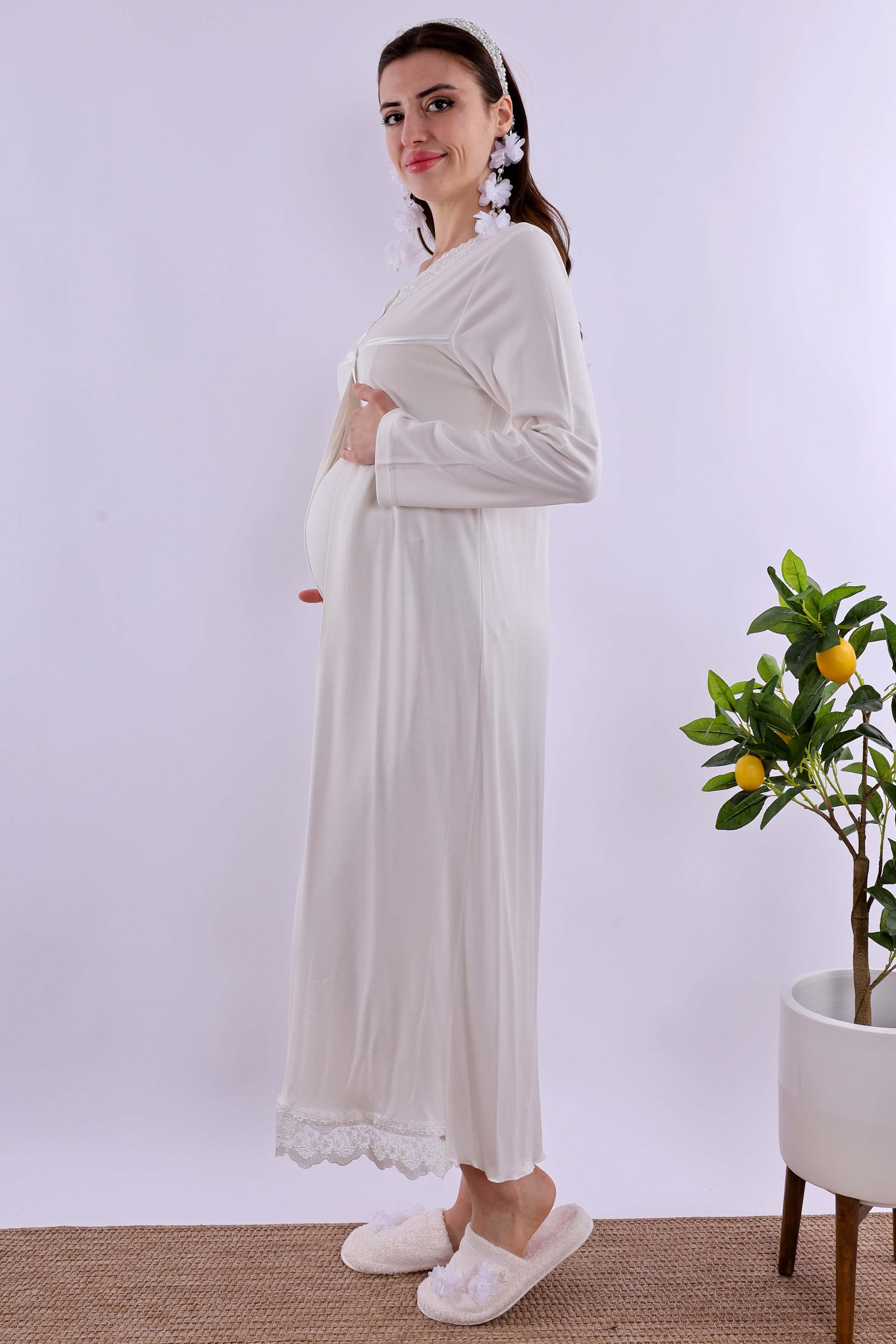 Effortt Ekru Hamile Lohusa Gecelik BYL240332