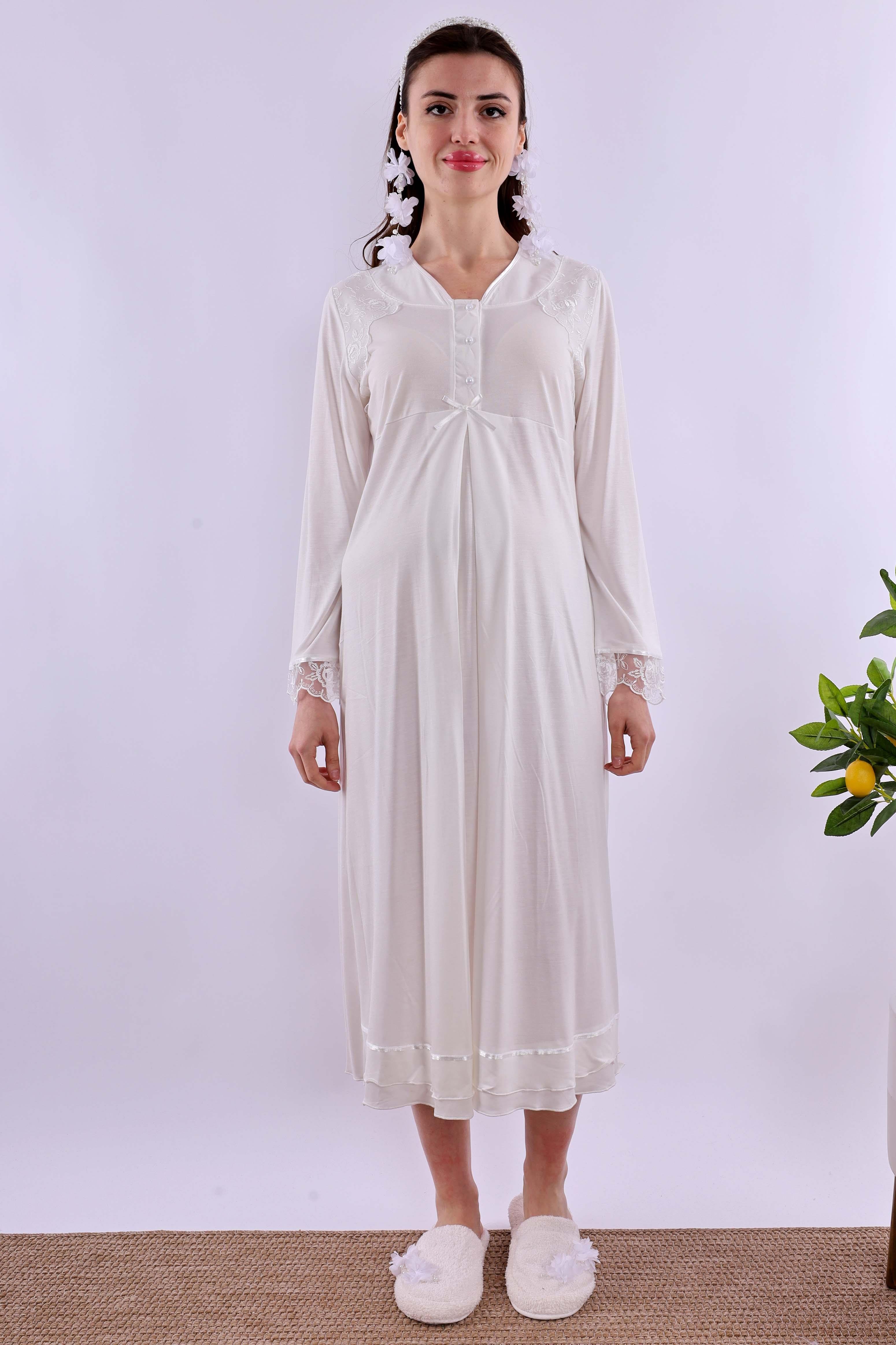 Effortt Ekru Hamile Lohusa Gecelik BYL224232