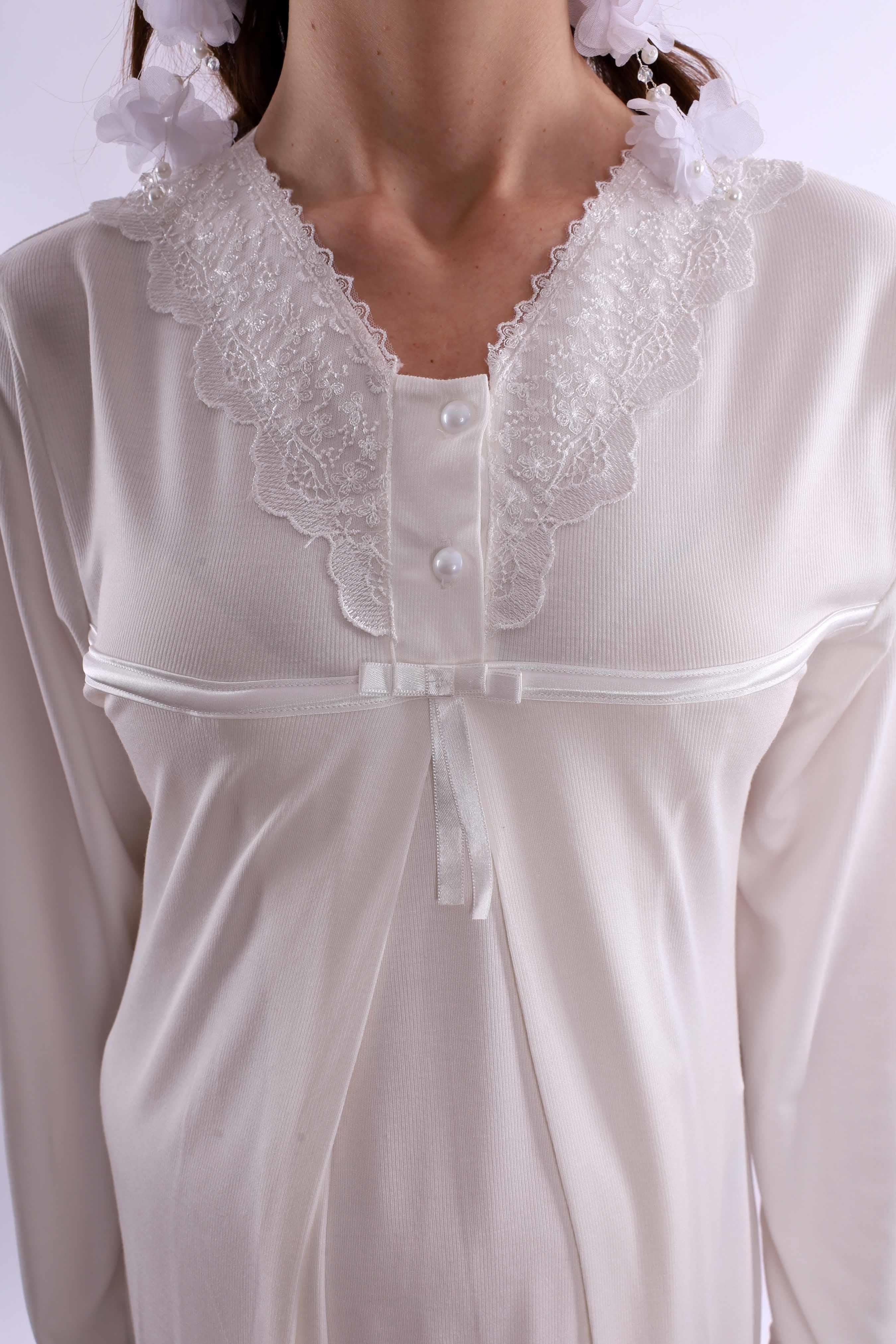 Effortt Ekru Hamile Lohusa Gecelik BYL240332