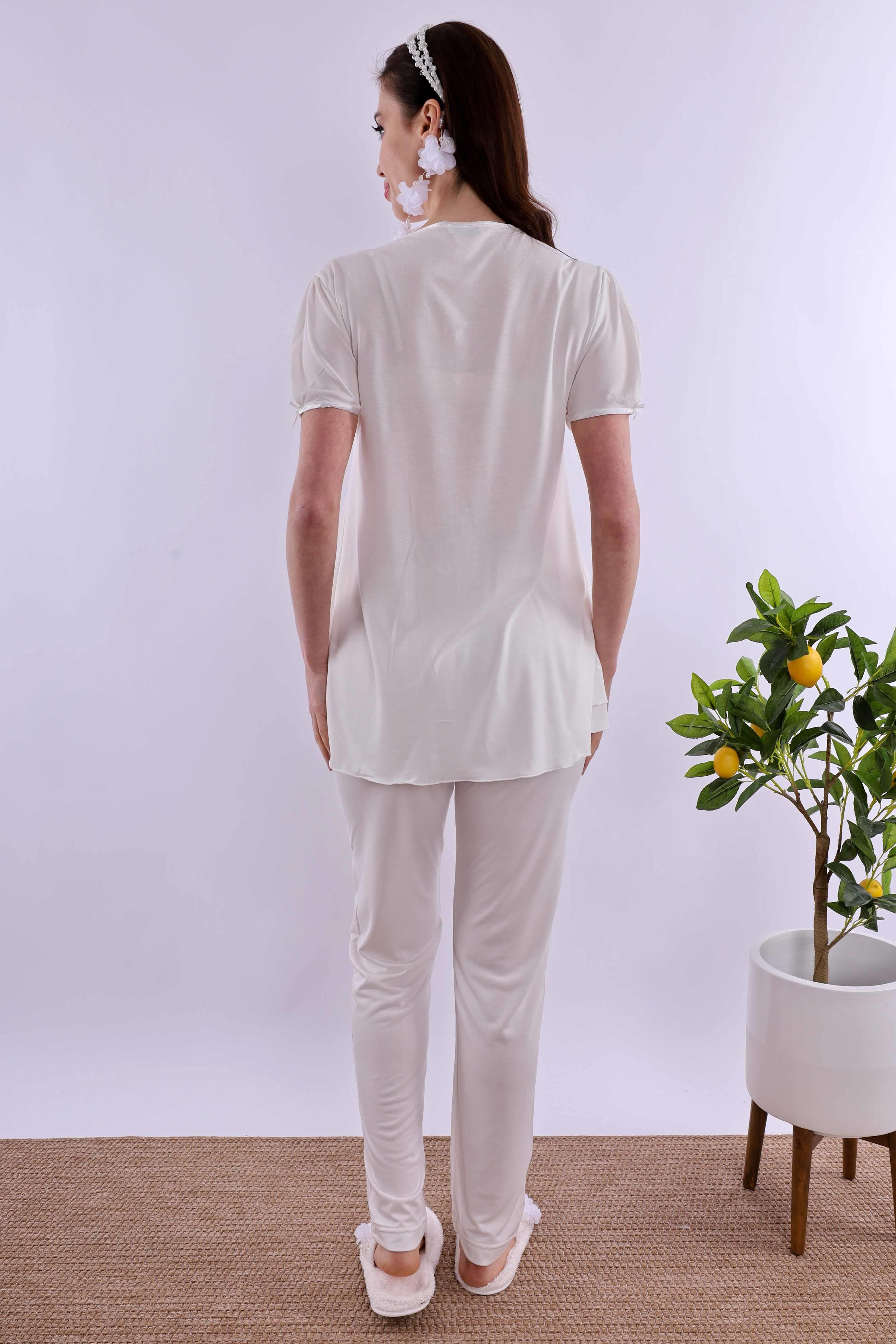 Effortt Ekru Tesettürlü Hamile Lohusa Set BYL2T80262