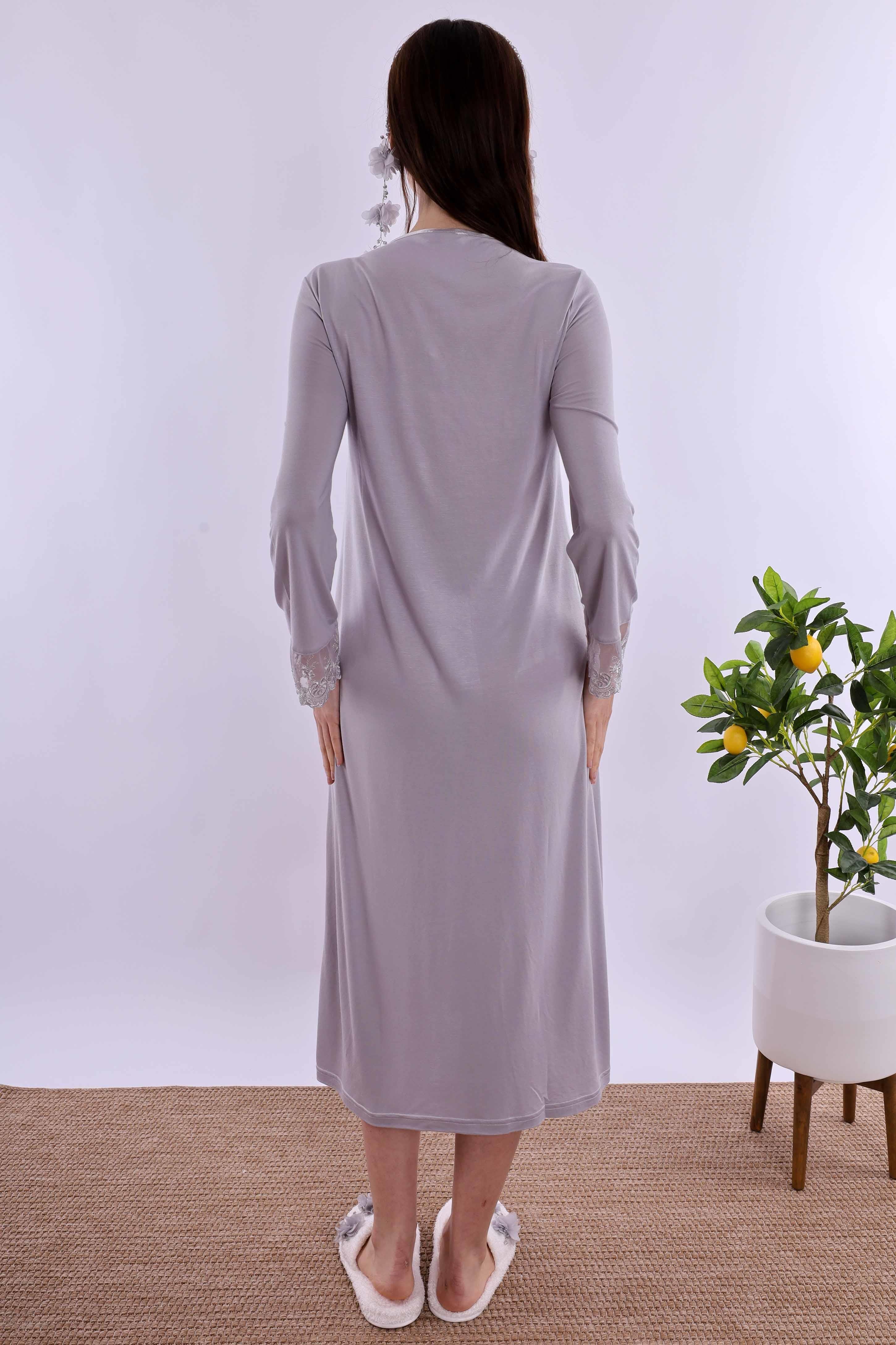 Effortt Gri Hamile Lohusa Set BYL224052