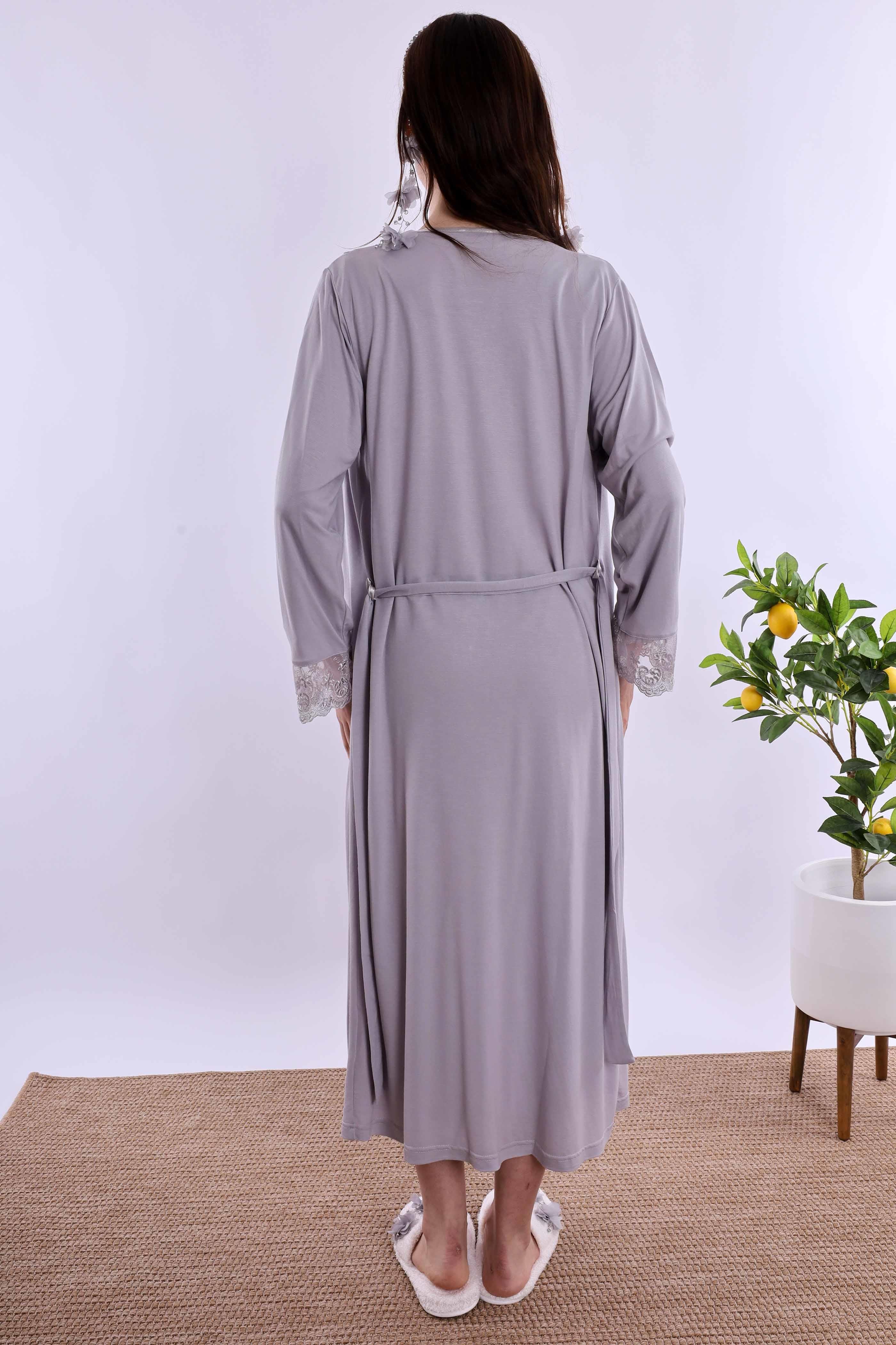 Effortt Gri Hamile Lohusa Set BYL224052