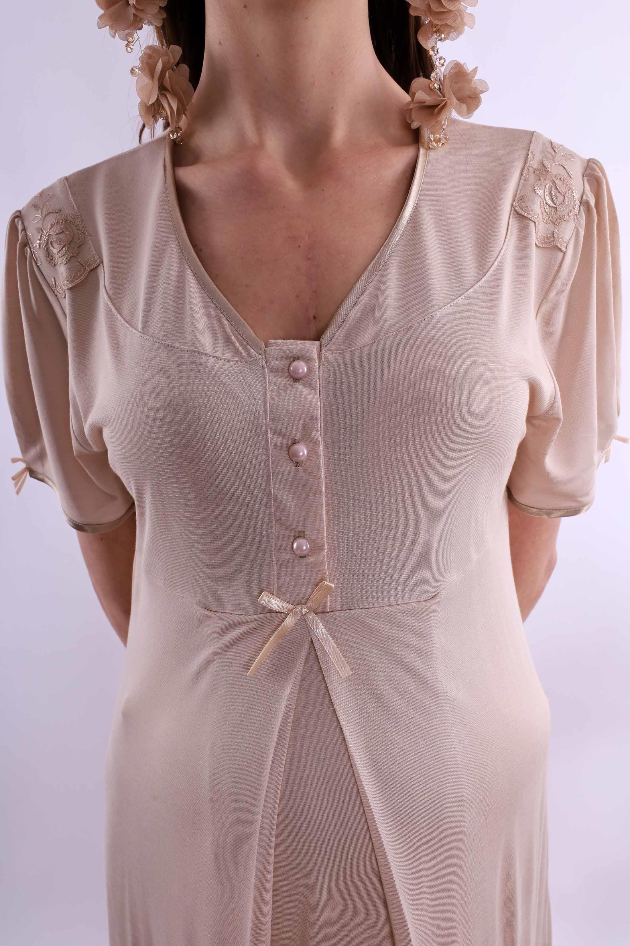 Effortt Kahverengi Hamile Lohusa Gecelik BYL280232