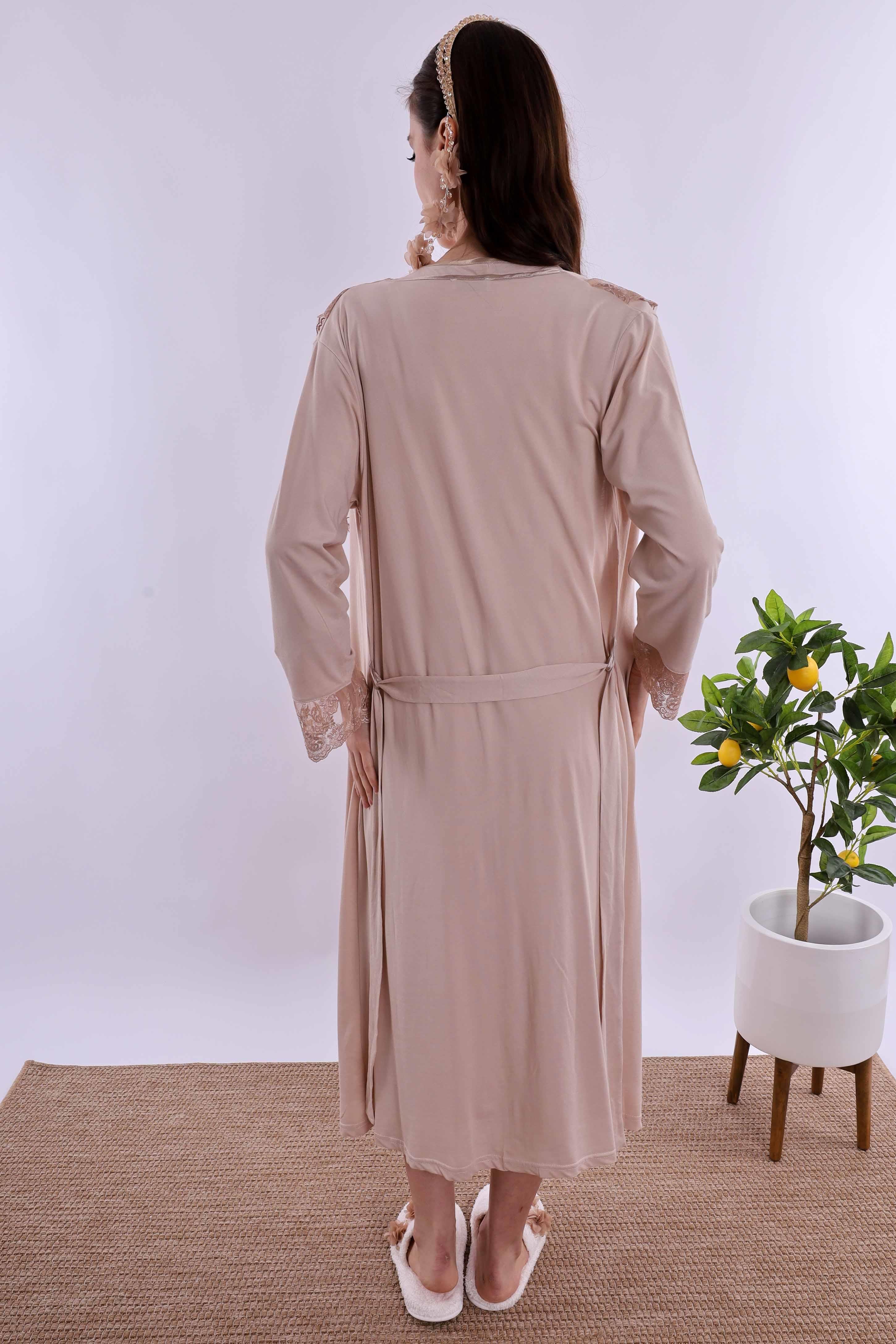 Effortt Kahverengi Hamile Lohusa Set BYL224052