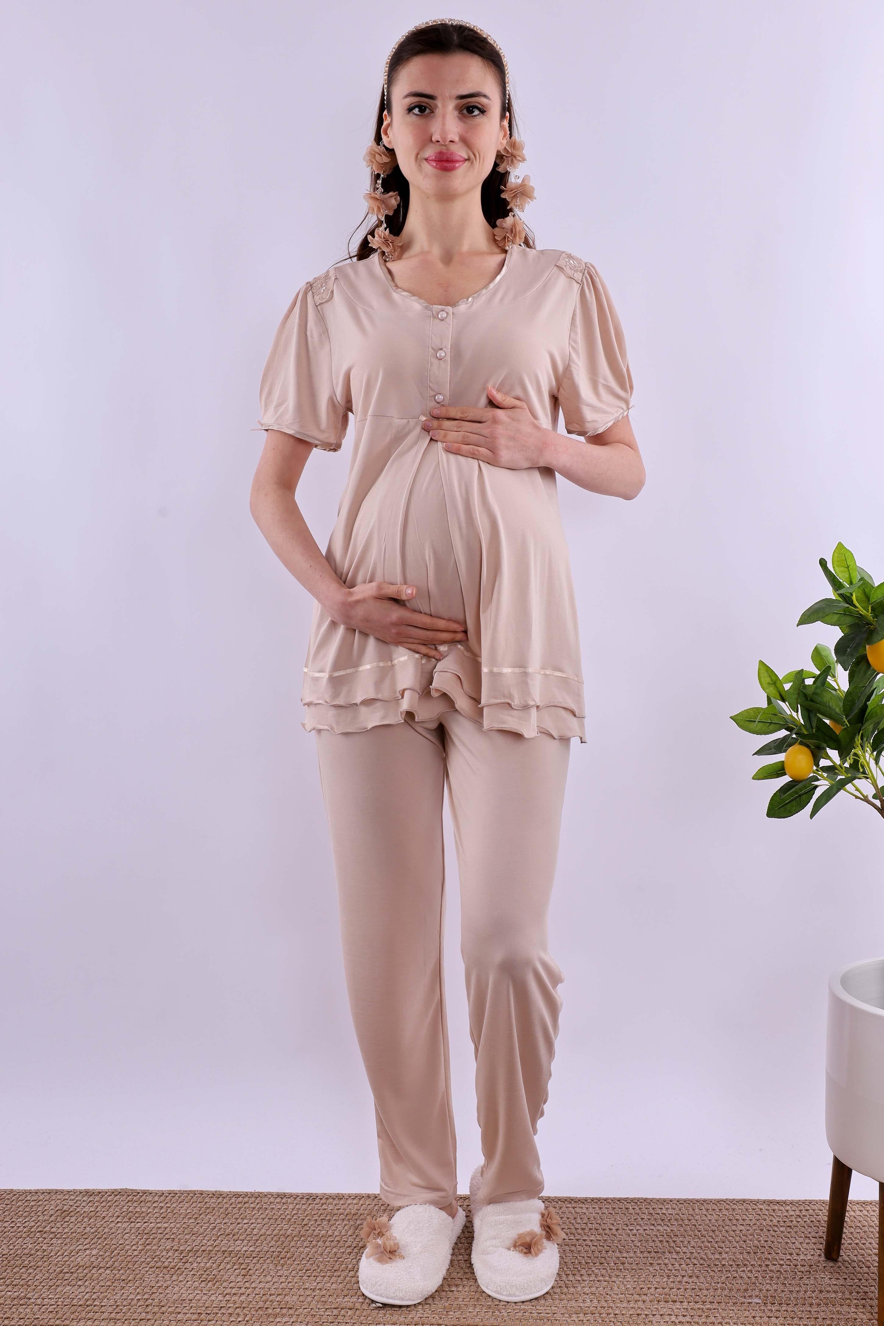 Effortt Kahverengi Hamile Lohusa Set BYL280262