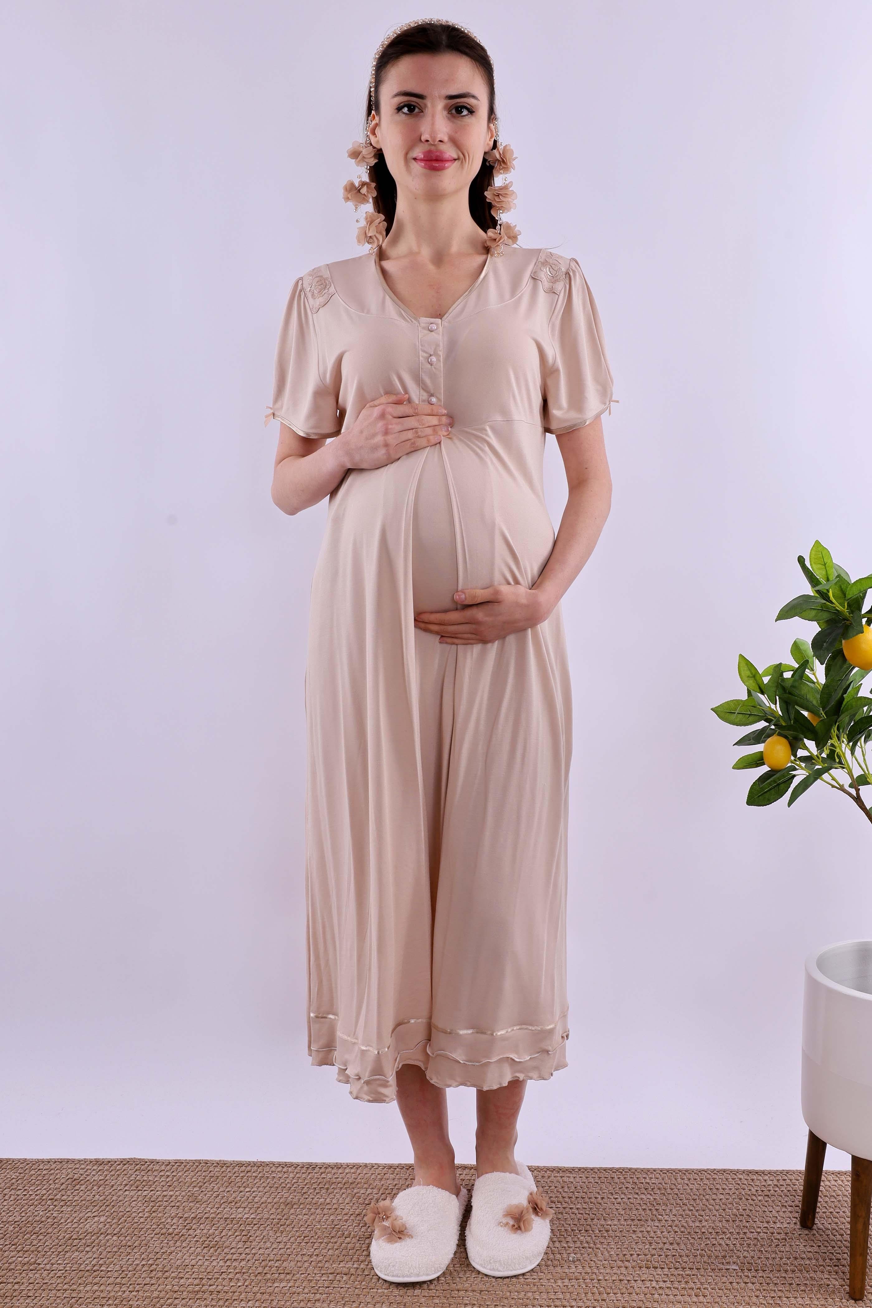 Effortt Kahverengi Hamile Lohusa Set BYL280262